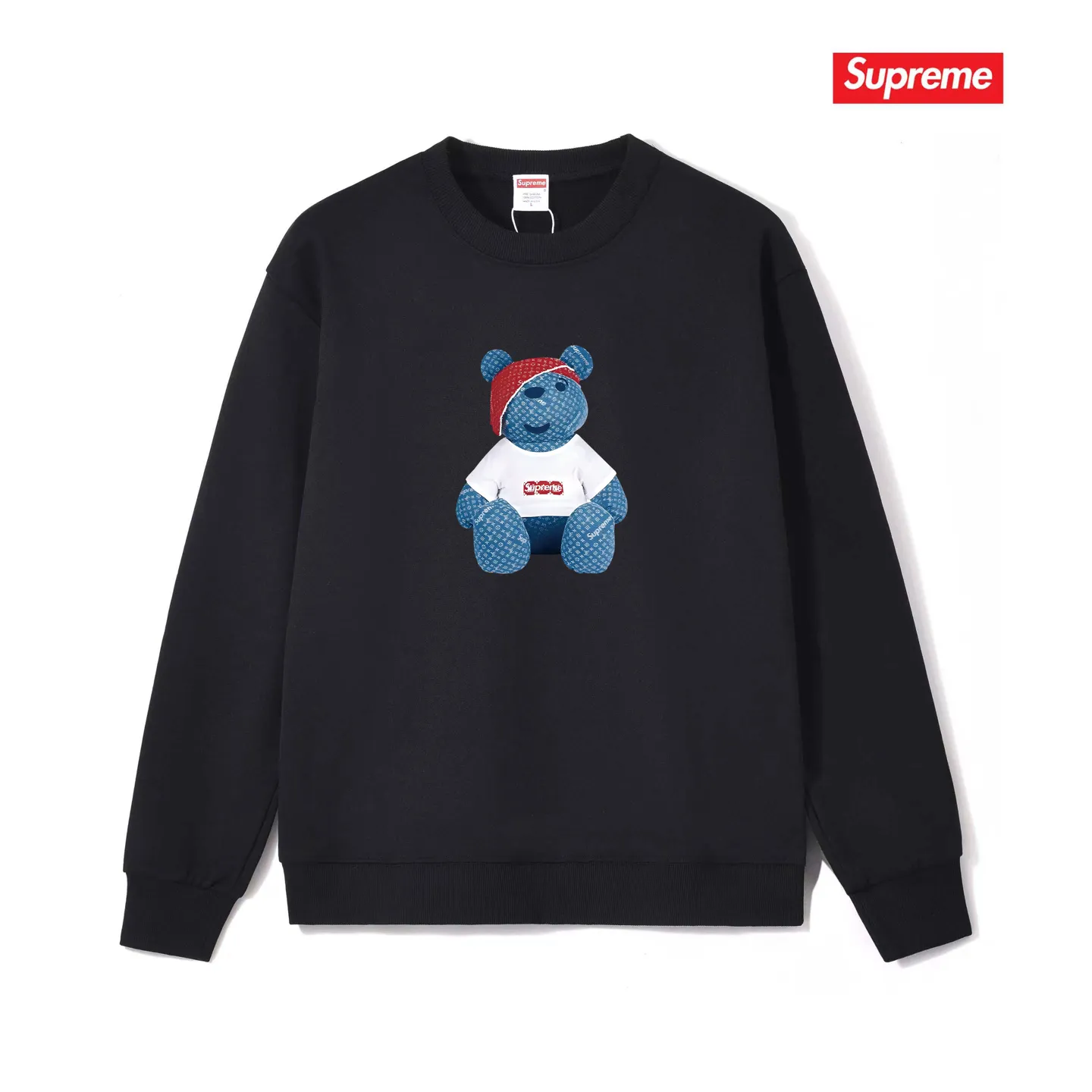 Style No. S1197 #terryp150💰Fleece 160💰Supreme’s new short-sleeved colorful letter cupid cat round neck sweatshirt Made of 400 grams of large terry (drop shoulder large version) fabric, soft texture and no pilling Imported environmentally friendly printing glue The pattern is bright and three-dimensional Quality💥Same style for men and women The upper body is trendy Color: black white gray Size: S M L XL XXL