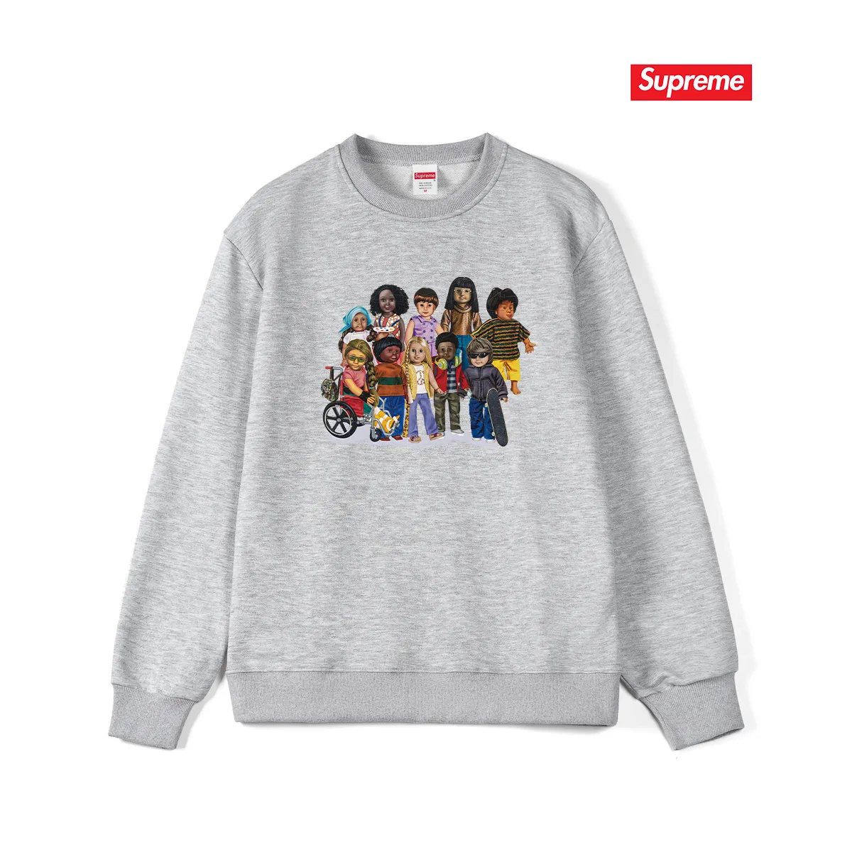 Style No. S1111 #terry p150💰 Velvet 160💰 SupremeSS23 spring and summer series Week1 CHILDREN TEE cartoon character print round neck sweatshirt Made of 400g large terry (drop shoulder large version) fabric, soft texture and no pilling Imported environmentally friendly printing glue The pattern is bright and three-dimensional Quality 💥Same style for men and women The upper body is trendy Color: black white gray Size: S M L XL XXL