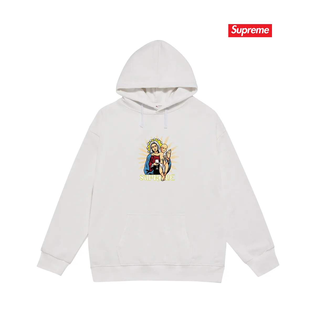 Style No. S2176 #terry P160💰 Velvet P170💰 Sup style FW24 T-shirt series WEEK8 chest print hooded sweatshirt Made of 400g large terry 430g silver fox velvet (drop shoulder large version) fabric, soft texture and no pilling Imported environmentally friendly printing glue The pattern is bright and three-dimensional Quality 💥Same style for men and women The upper body is trendy Color: black white gray Size: S M L XL XXL