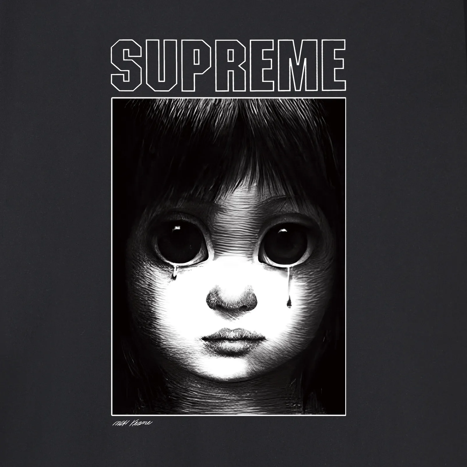 S177 P110💰 Sup SS24 MARGARET KEANE co-branded character pattern printed round neck short-sleeved T-shirt for men and women. Loose fit. Made of 260 grams of combed cotton double yarn. All three standards are complete from fabrics to accessories. ZP. Imported Matsui company slurry printing will never crack. The whole piece adopts three-needle five-thread technology. The neckline-shoulder seam-sleeve seam is double-lined, which looks more three-dimensional and textured.) The same process as the original version, classic version Feel free to compare zp. The whole piece adopts three-needle five-thread craftsmanship (neckline-shoulder seam-sleeve seam double thread, which looks more three-dimensional and textured). It has the same craftsmanship as the original original, classic version. Color: black, white, navy blue, light gray, pink. Size: S M L XL XXL