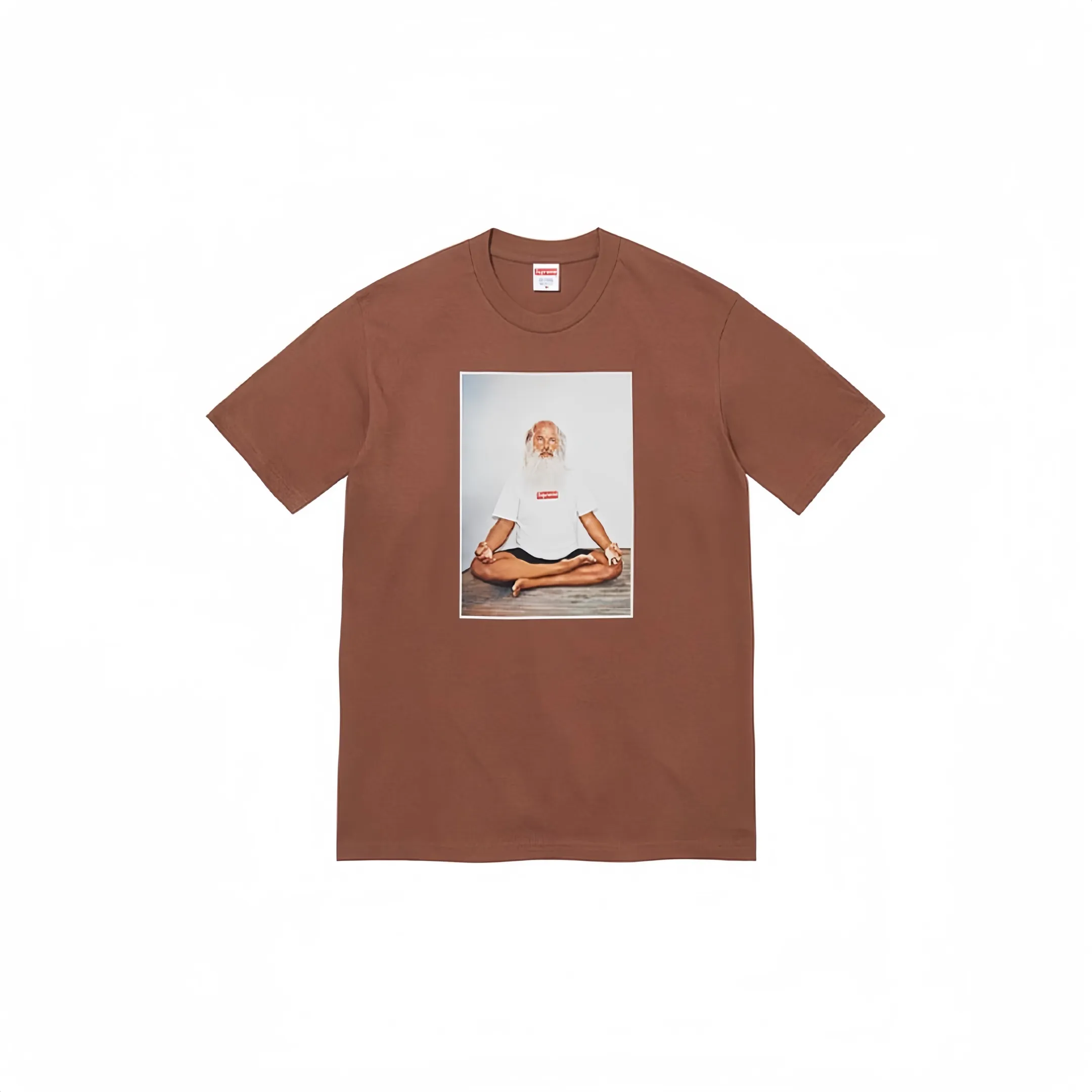 #S47 P110💰 Supreme Week 1 Rick Rubin Tee meditation character printed loose round neck short-sleeved T-shirt is made of 260 grams of combed cotton double yarn. From fabrics to accessories, all three standards are complete and follow ZP. Imported Matsui Company slurry printing will never crack. The whole piece is made of three-needle five-thread technology. The neckline-shoulder seam-sleeve seam is double-lined, which looks more three-dimensional and textured.) The same process as the original version, classic version Feel free to compare zp. The whole piece adopts three-needle five-thread craftsmanship (neckline-shoulder seam-sleeve seam double thread, which looks more three-dimensional and textured). It has the same craftsmanship as the original original, classic version. Color: Beige, Pink, Yellow, Red, Black. Size: S M L XL XXL.