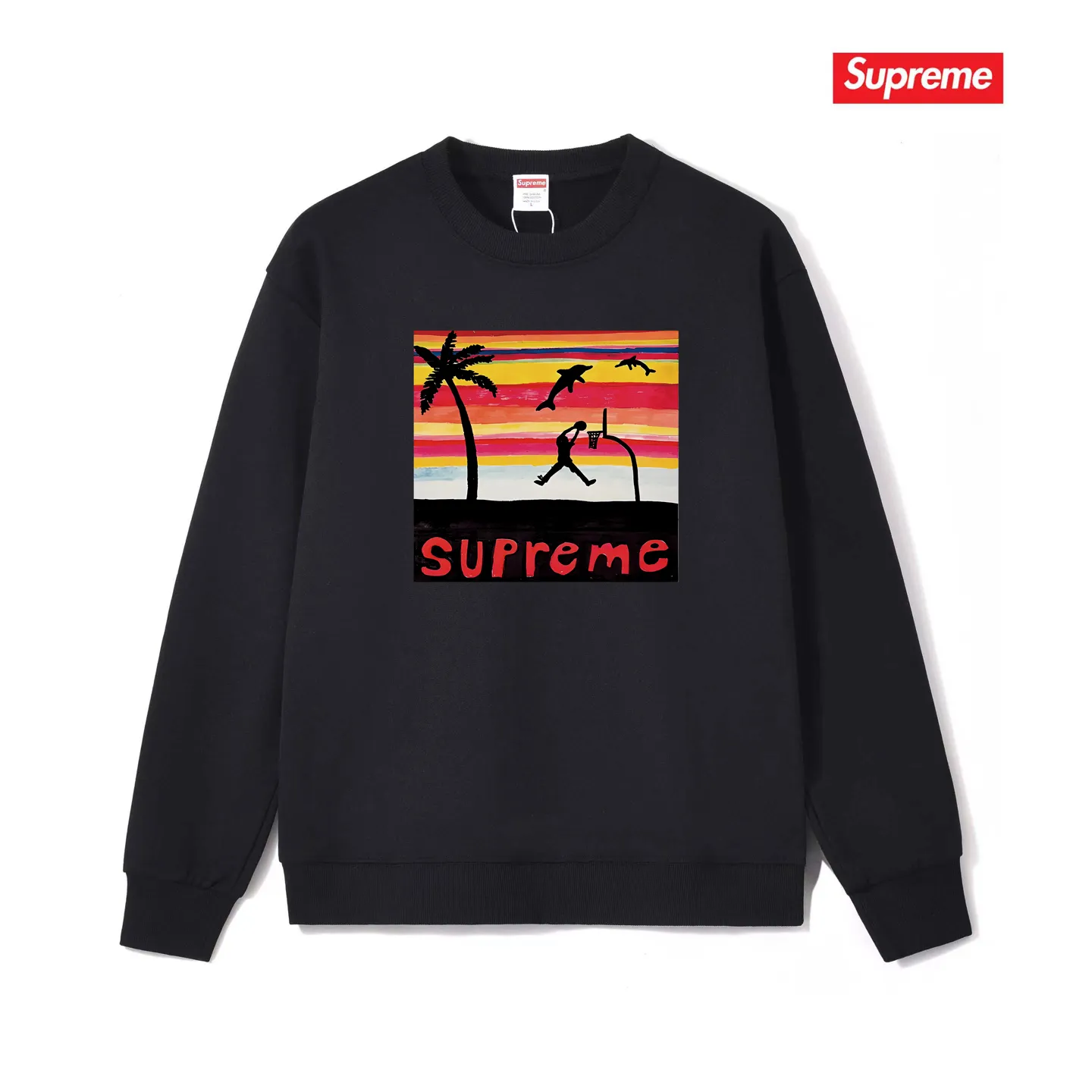 Style No. S1058 #terry p150💰 Velvet 160💰 Supreme SS21 Spiral Tee Unisex Round Neck Sweater Made of 400g large terry (drop shoulder large version) fabric, soft and non-pilling. Imported environmentally friendly printing glue. Bright and three-dimensional pattern. Quality💥 Unisex. The upper body is trendy. Color: Black White Gray Size: S M L XL XXL