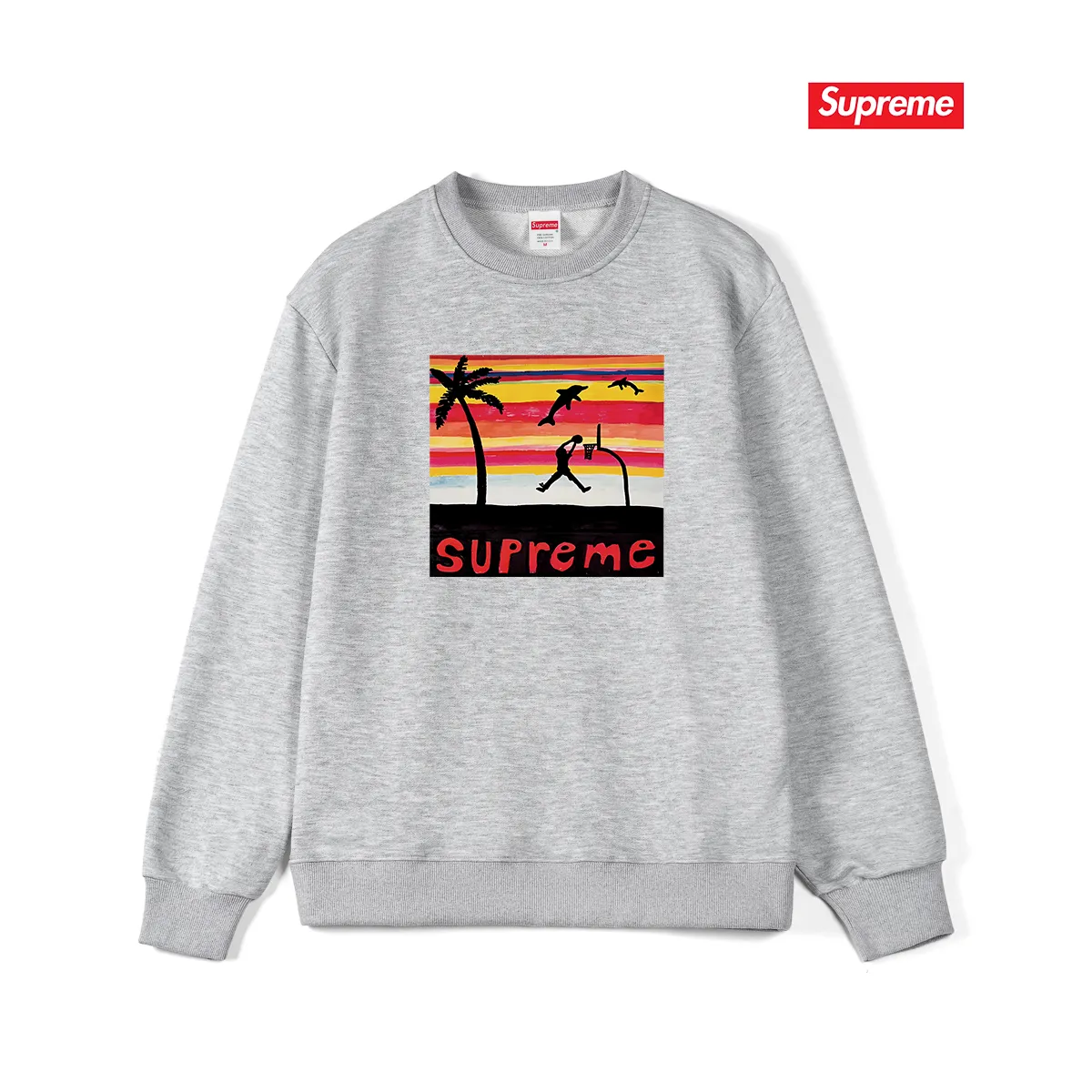 Style No. S1058 #terry p150💰 Velvet 160💰 Supreme SS21 Spiral Tee Unisex Round Neck Sweater Made of 400g large terry (drop shoulder large version) fabric, soft and non-pilling. Imported environmentally friendly printing glue. Bright and three-dimensional pattern. Quality💥 Unisex. The upper body is trendy. Color: Black White Gray Size: S M L XL XXL