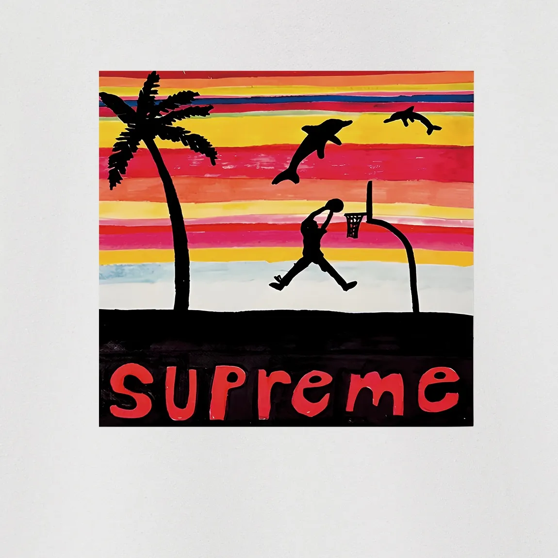 Style No. S1058 #terry p150💰 Velvet 160💰 Supreme SS21 Spiral Tee Unisex Round Neck Sweater Made of 400g large terry (drop shoulder large version) fabric, soft and non-pilling. Imported environmentally friendly printing glue. Bright and three-dimensional pattern. Quality💥 Unisex. The upper body is trendy. Color: Black White Gray Size: S M L XL XXL