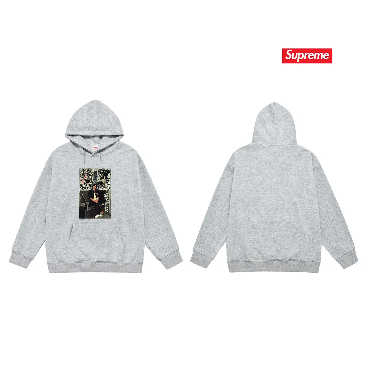 Style number S2181 #terry P160💰 plus fleece P170💰 Trendy brand Sup Lady Pink pattern hooded sweatshirt. Made of 400g large terry 430g silver fox velvet (drop shoulder large version) fabric. The texture is soft and non-pilling. Imported environmentally friendly printing glue. The pattern is bright and three-dimensional. Quality 💥Same style for men and women. The upper body is trendy. Color: black white gray Size: S M L XL XXL