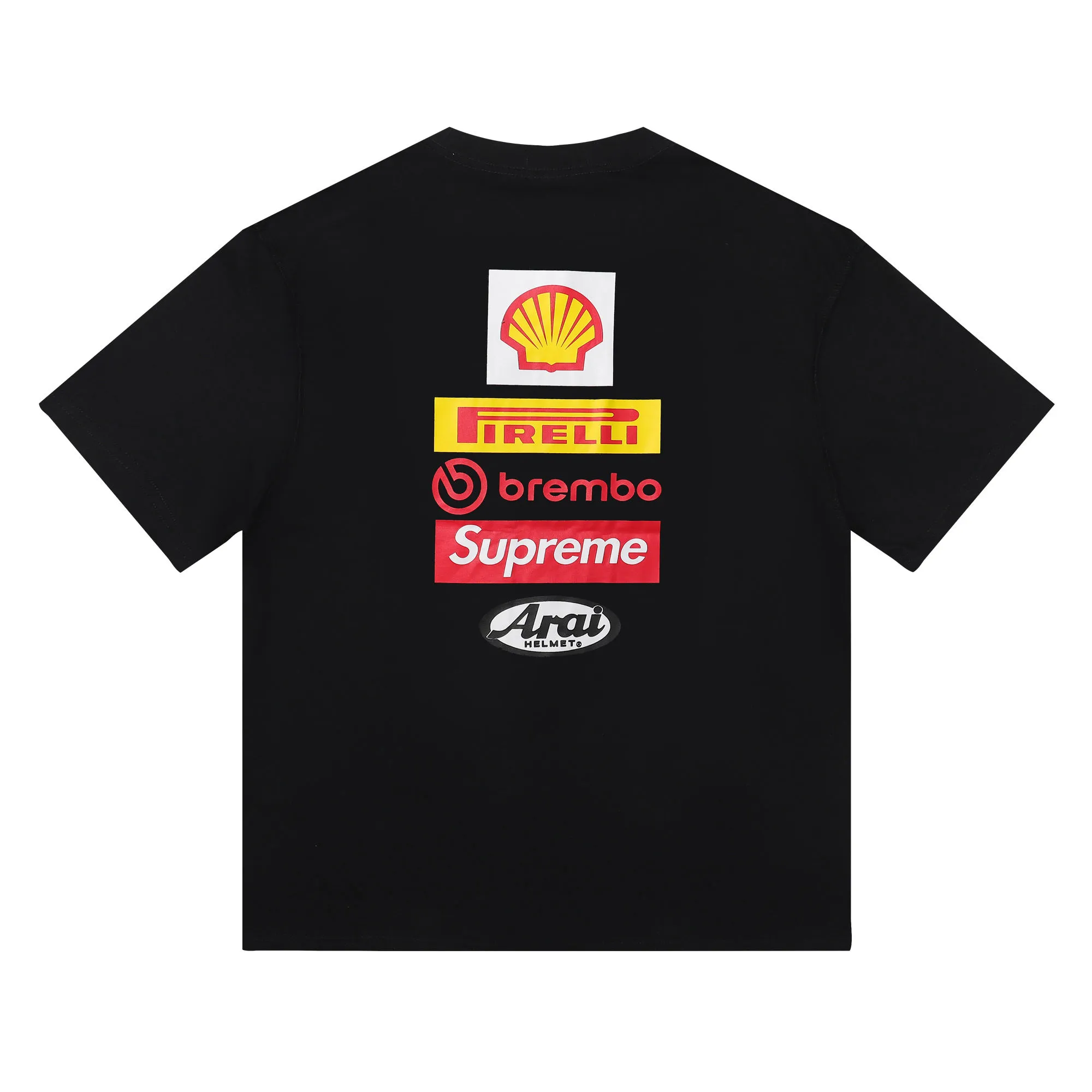 P136 supreme Ducati co-branded white black SMLXL size shoulder width chest length S 52 56 70 M 54 58 72 L 56 60 74 XL 58 62 76