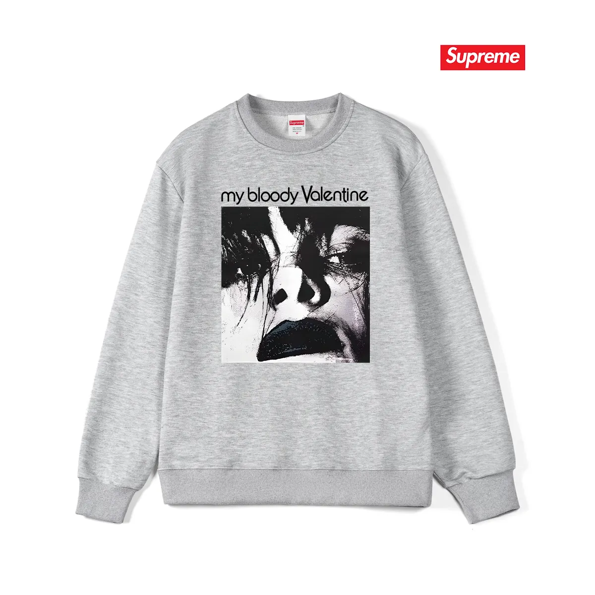 Style No. S1213 #terry p150💰 Plush 160💰 Sup music and art album Unisex round-neck sweatshirt Made of 400g large terry (drop shoulder large version) fabric, soft texture and no pilling Imported environmentally friendly printing glue The pattern is bright and three-dimensional Quality💥Same style for men and women The upper body is trendy Color: black white gray Size: S M L XL XXL