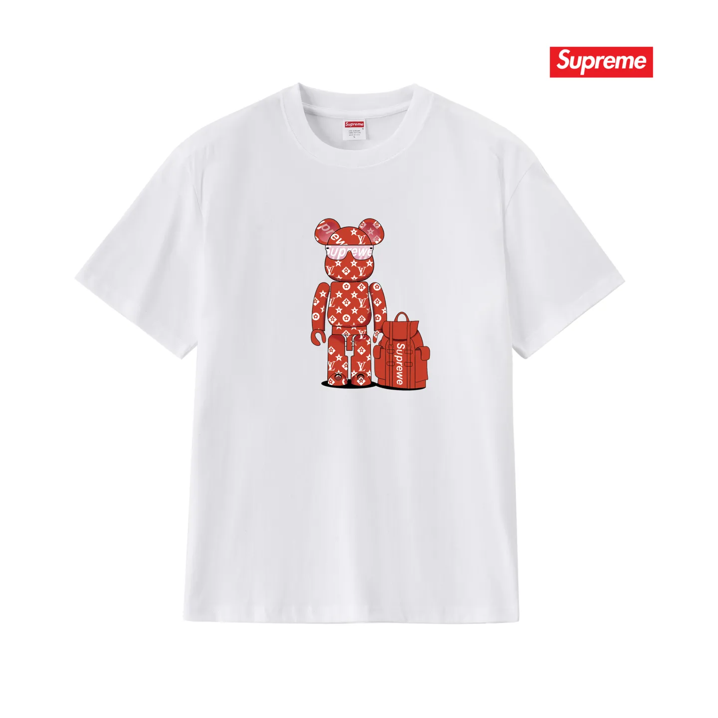 S193 P110💰 2025 new summer pure cotton sup US trendy Hong Kong short-sleeved T-shirt loose round neck large size printed half-sleeved T-shirt loose version using 260g combed cotton double yarn from fabrics to accessories All three standards are complete and follow ZP Imported Matsui Company slurry printing will never crack The whole piece is made with a three-needle five-thread process. The neckline-shoulder seam-sleeve seam is double-lined, and it looks more three-dimensional and textured. The process is the same as the authentic original version. The classic version. Feel free to compare zp. The whole piece is made of a three-needle five-thread process. The neckline-shoulder seam-sleeve seam is double-threaded, which looks more three-dimensional and textured. The process is the same as the authentic original version. The classic version. Color: Black White Light Gray Pink Navy Size: S M L XL XXL