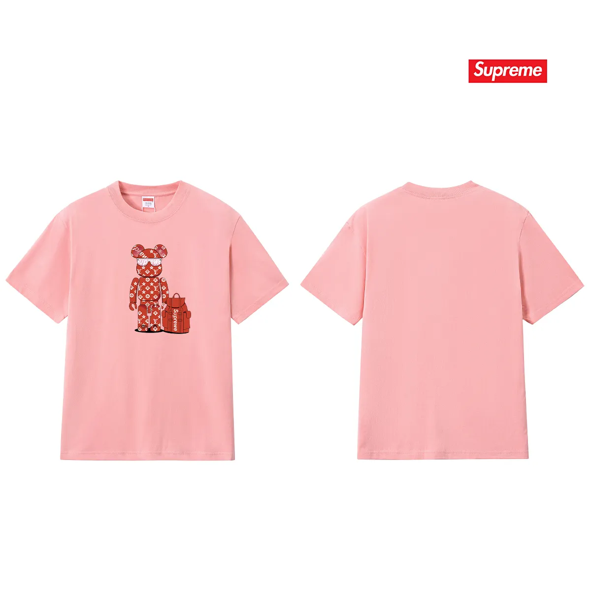S193 P110💰 2025 new summer pure cotton sup US trendy Hong Kong short-sleeved T-shirt loose round neck large size printed half-sleeved T-shirt loose version using 260g combed cotton double yarn from fabrics to accessories All three standards are complete and follow ZP Imported Matsui Company slurry printing will never crack The whole piece is made with a three-needle five-thread process. The neckline-shoulder seam-sleeve seam is double-lined, and it looks more three-dimensional and textured. The process is the same as the authentic original version. The classic version. Feel free to compare zp. The whole piece is made of a three-needle five-thread process. The neckline-shoulder seam-sleeve seam is double-threaded, which looks more three-dimensional and textured. The process is the same as the authentic original version. The classic version. Color: Black White Light Gray Pink Navy Size: S M L XL XXL