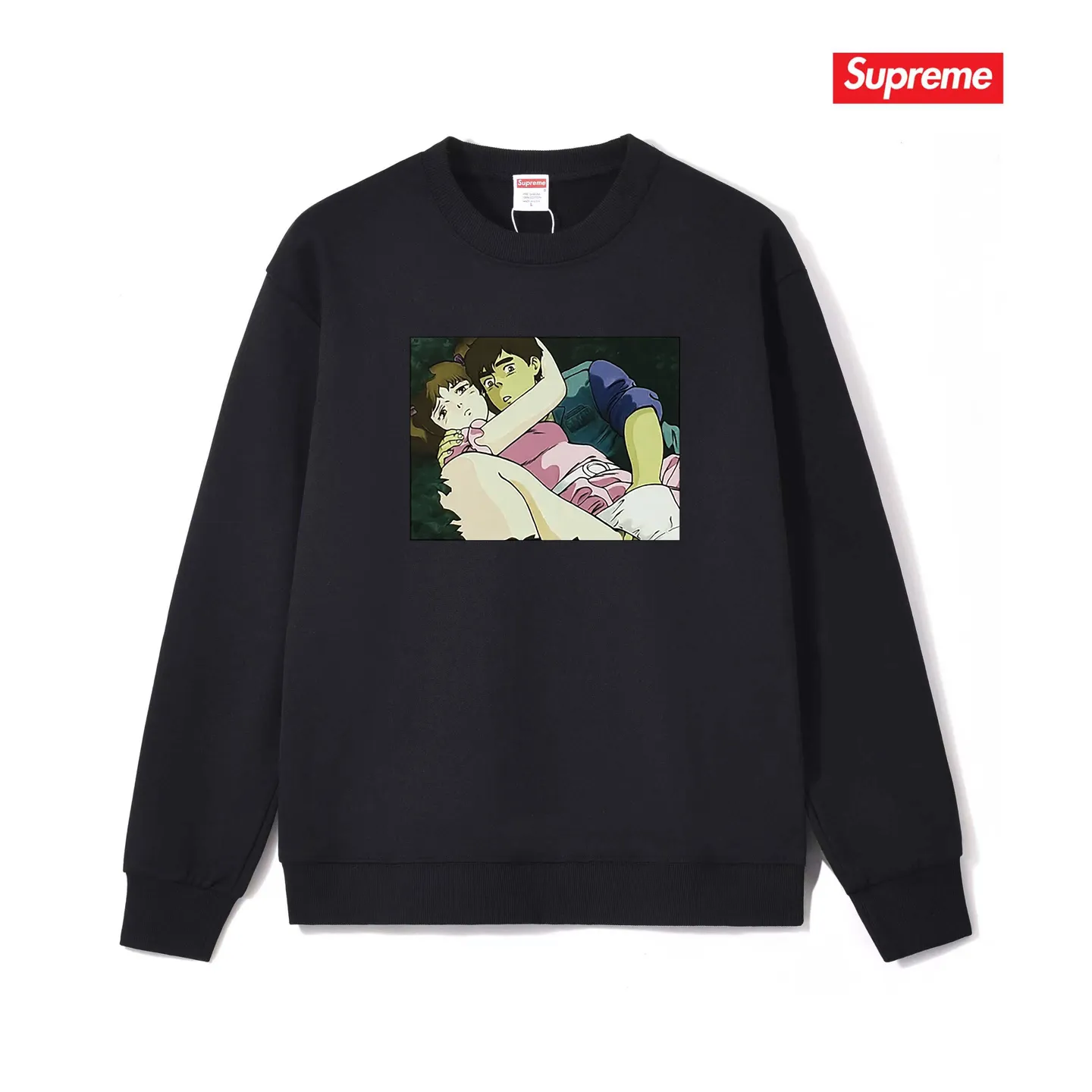 Style No. S1115 #terry p150💰 Velvet 160💰 Supreme 15FW Overfiend Touch Tee Toshio Maeda co-branded printed round neck sweatshirt Made of 400 grams of large terry (drop shoulder large version) fabric, soft texture and no pilling Imported environmentally friendly printing glue The pattern is bright and three-dimensional Quality💥Same style for men and women The upper body is trendy Color: black white gray Size: S M L XL XXL