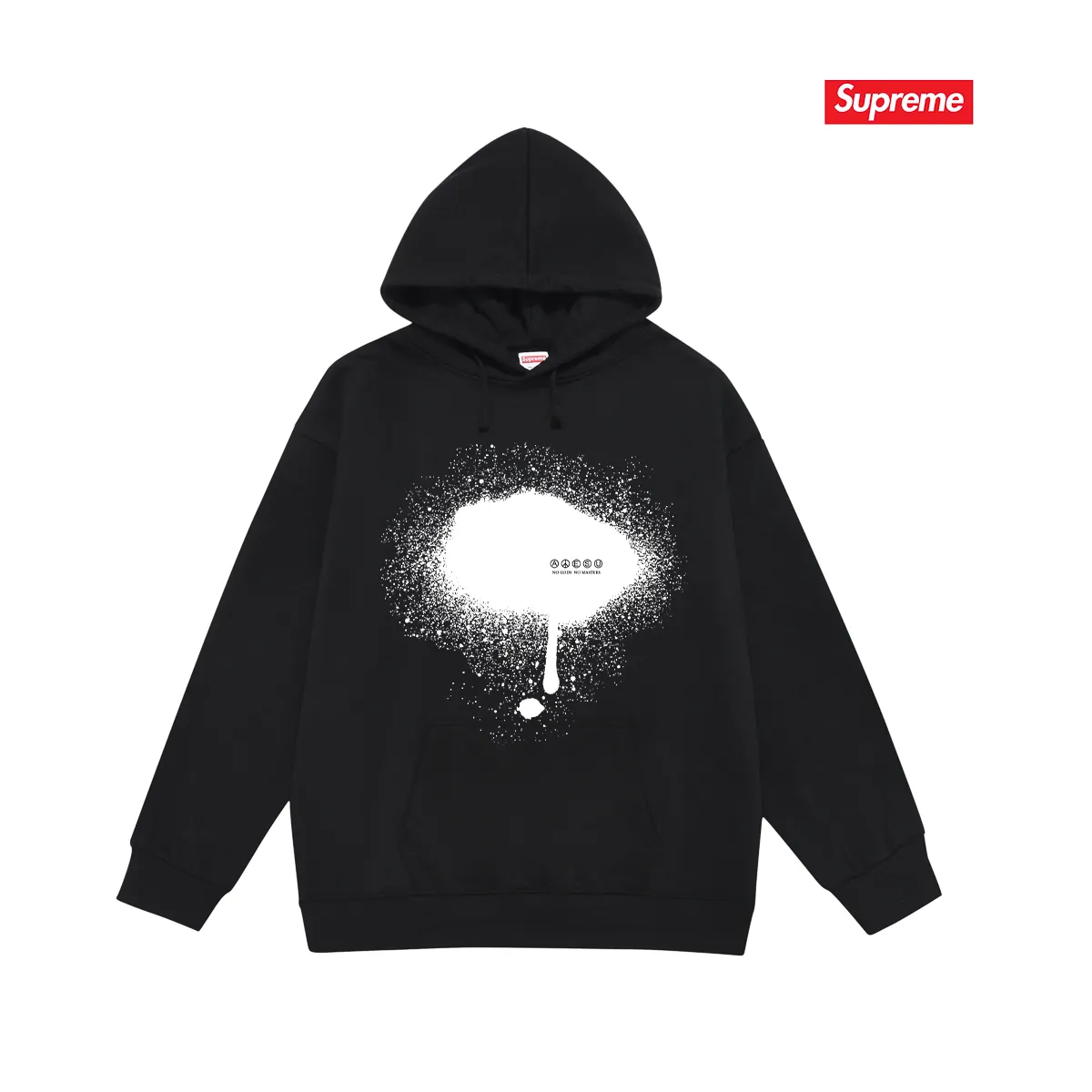 Style No. S2104 #terry P160💰 Velvet P170💰 Supreme co-branded SS23 Week6 TAG TEE slogan printed hooded sweatshirt. Made of 400g large terry 430g silver fox velvet (drop shoulder large version) fabric. The texture is soft and non-pilling. Imported environmentally friendly printing glue. The pattern is bright and three-dimensional. Quality 💥Same style for men and women. The upper body is trendy. Color: black white gray Size: S M L XL XXL