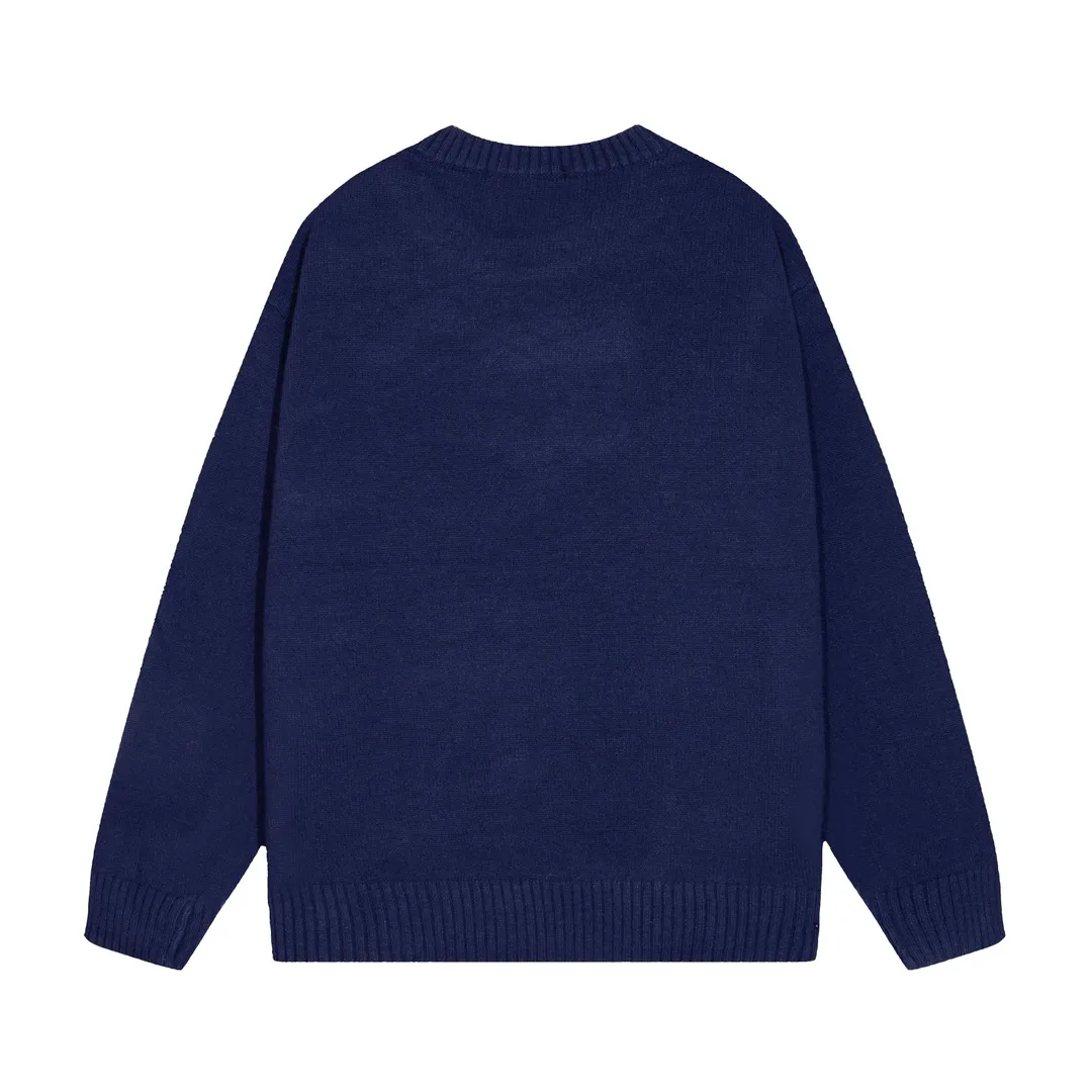 P300 Supreme new embroidered letter logo round neck wool knitted sweater Color: White Black Blue Pink Size: S M L XL XXL