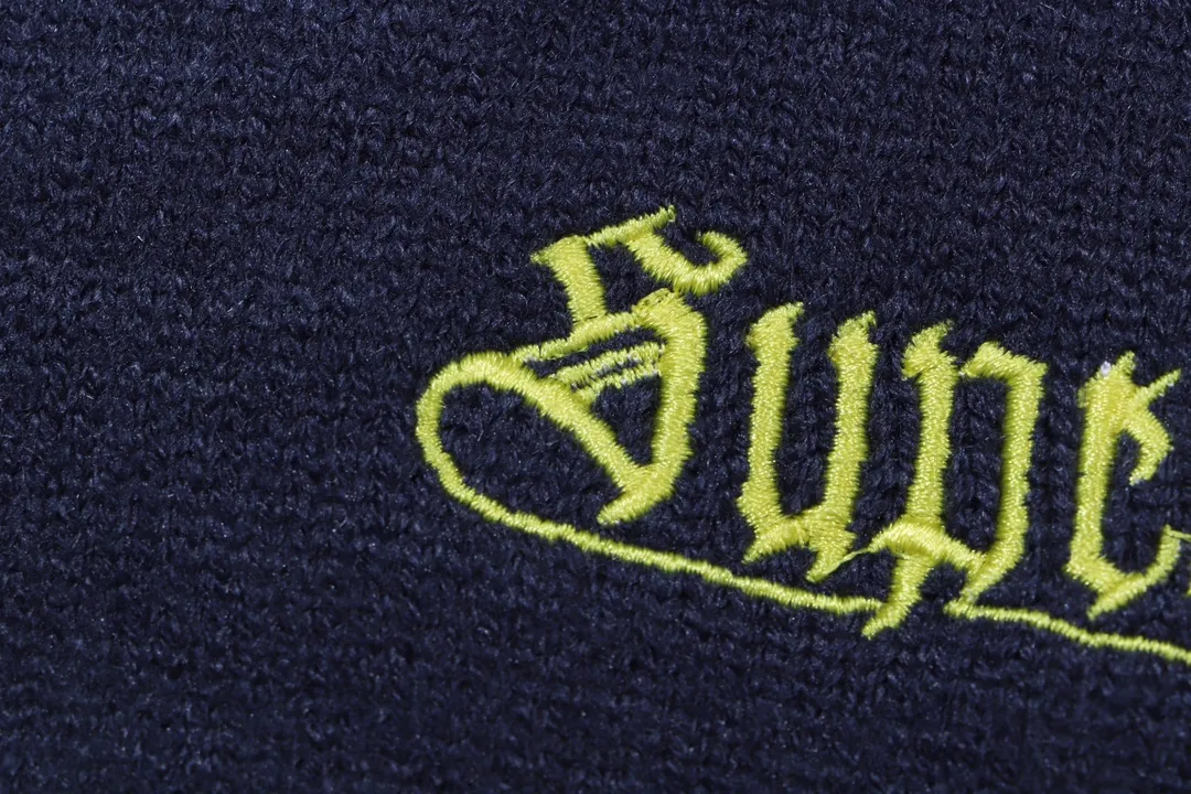 P300 Supreme new embroidered letter logo round neck wool knitted sweater Color: White Black Blue Pink Size: S M L XL XXL