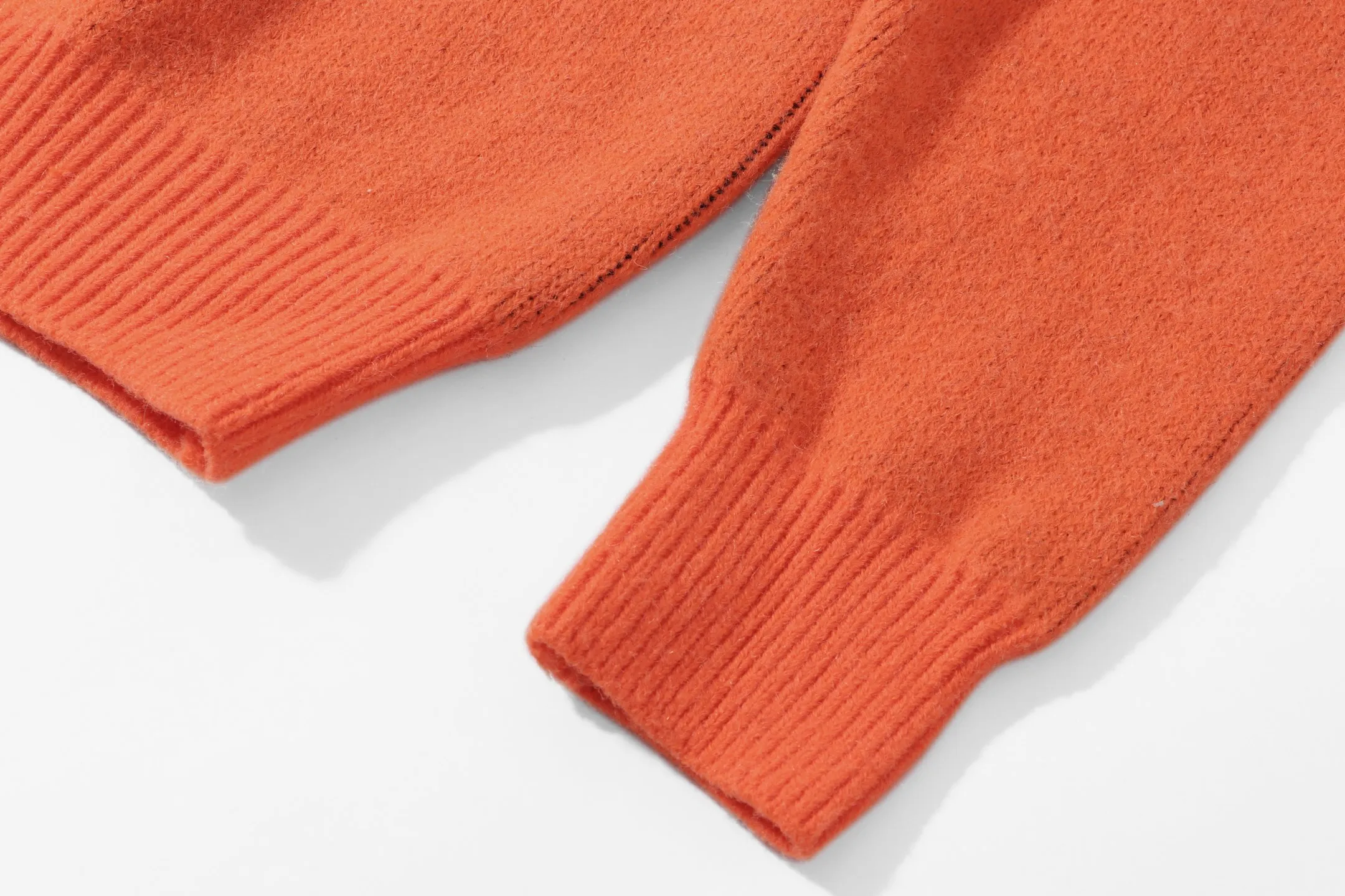 P280 Sup letter cross on the back round neck knitted wool sweater Color: Gray Black Orange Size: S M L XL XXL