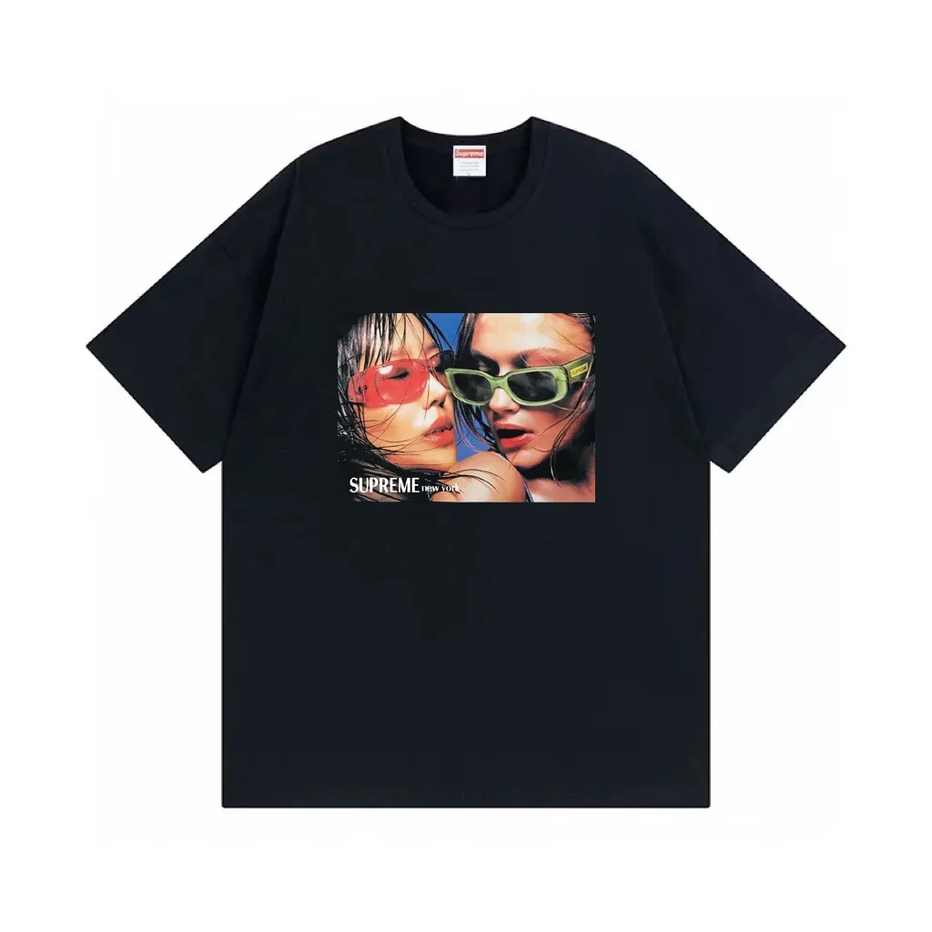 #S102 p110💰 Supreme SS23 Week9 EYEWEARTEE character print, loose fit, made of 260g combed cotton double yarn, all three standards from fabrics to accessories, ZP, imported Matsui company slurry printing will never crack, the whole piece adopts three-needle five-thread technology (neckline-shoulder seam-sleeve seam double line, looks more three-dimensional and textured) consistent with the original version, classic version Feel free to compare zp. The whole piece adopts three-needle five-thread craftsmanship (neckline-shoulder seam-sleeve seam double thread, which looks more three-dimensional and textured). It has the same craftsmanship as the original original, classic version. Color: White, Black, Pink, Yellow, Brown. Size: S M L XL XXL