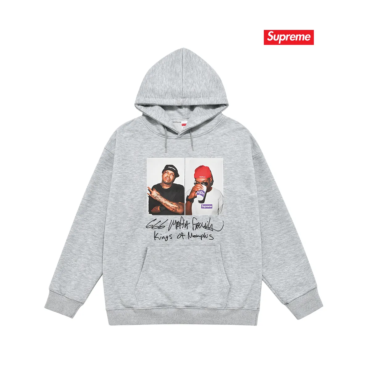 Style No. S2147 #Terry P160💰 Velvet P170💰 24SS Sup MAFIA TEE mafia print hooded sweatshirt Made of 400g large terry 430g silver fox velvet (drop shoulder large version) fabric, soft texture and no pilling Imported environmentally friendly printing glue The pattern is bright and three-dimensional Quality 💥Same style for men and women The upper body is trendy Color: black white gray Size: S M L XL XXL