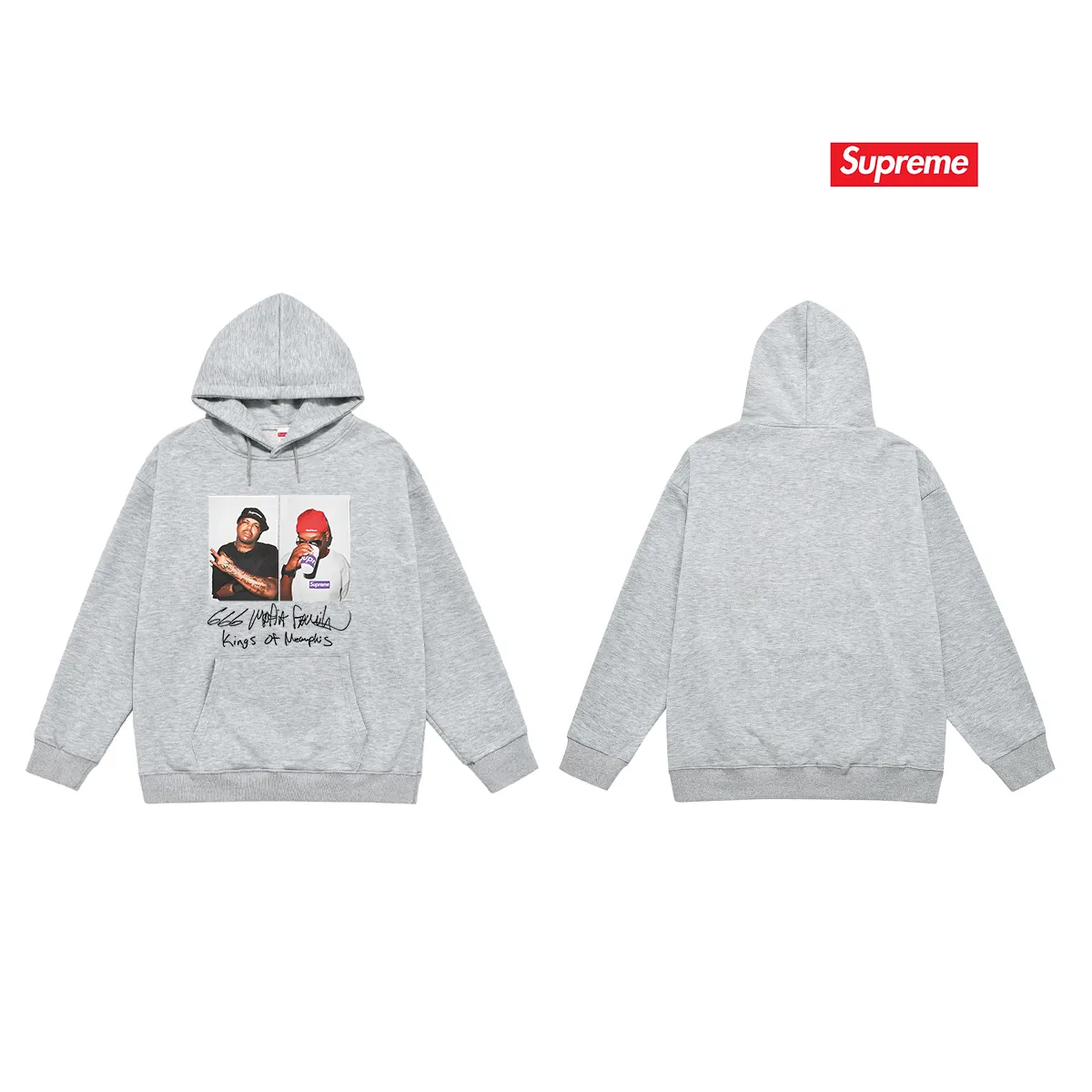 Style No. S2147 #Terry P160💰 Velvet P170💰 24SS Sup MAFIA TEE mafia print hooded sweatshirt Made of 400g large terry 430g silver fox velvet (drop shoulder large version) fabric, soft texture and no pilling Imported environmentally friendly printing glue The pattern is bright and three-dimensional Quality 💥Same style for men and women The upper body is trendy Color: black white gray Size: S M L XL XXL