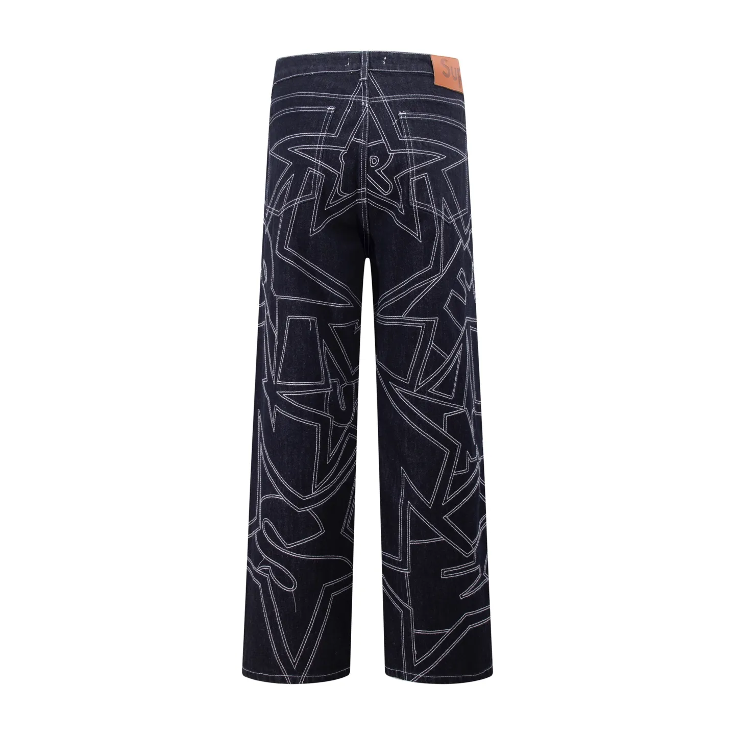 P260 model number: H53 Supreme & SS25 Paris-limited five-pointed star jeans for the opening season. Large R embroidered color jeans. Styles with different wash textures are very friendly to people with thin legs and thick legs. The slightly flared version is very flattering to the leg shape. Moderate length that never goes out of style, easy to match with casual, basic styling for various styles, a must-have in the wardrobe! The fabric is stiff but also makes the upper body soft without losing texture. The washing process is even more perfect. It is a must-have item for everyone! ! ! Washed wheat, hang tag, pants label, three labels complete Size: 30-32-34-36 Color: black