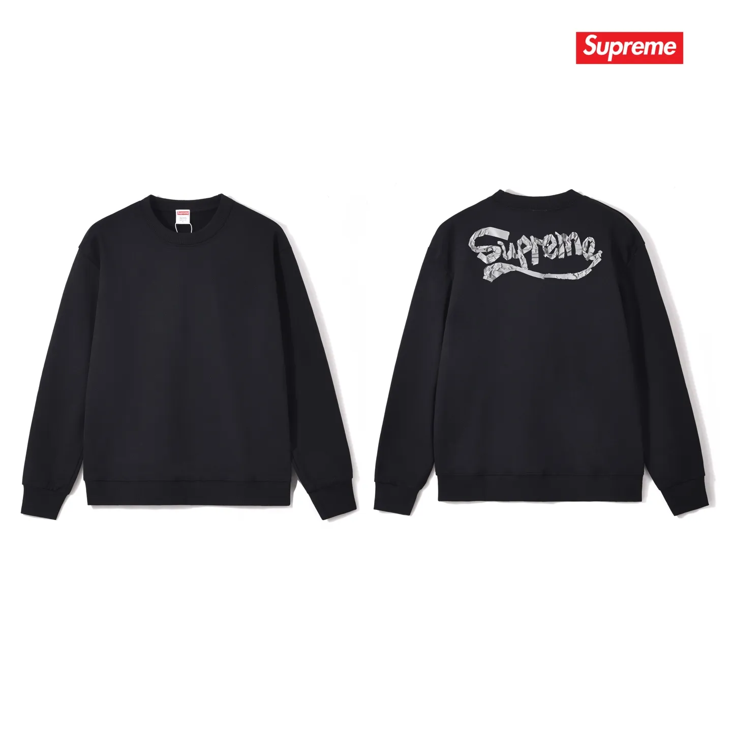 Style No. S1216 #terryp150💰 Velvet 160💰 Sup 80SS Tape Tee Logo printed round neck sweatshirt on the back Made of 400g large terry (drop shoulder large version) fabric, soft texture and no pilling Imported environmentally friendly printing glue The pattern is bright and three-dimensional Quality 💥Same style for men and women The upper body is trendy Color: black white gray Size: S M L XL XXL