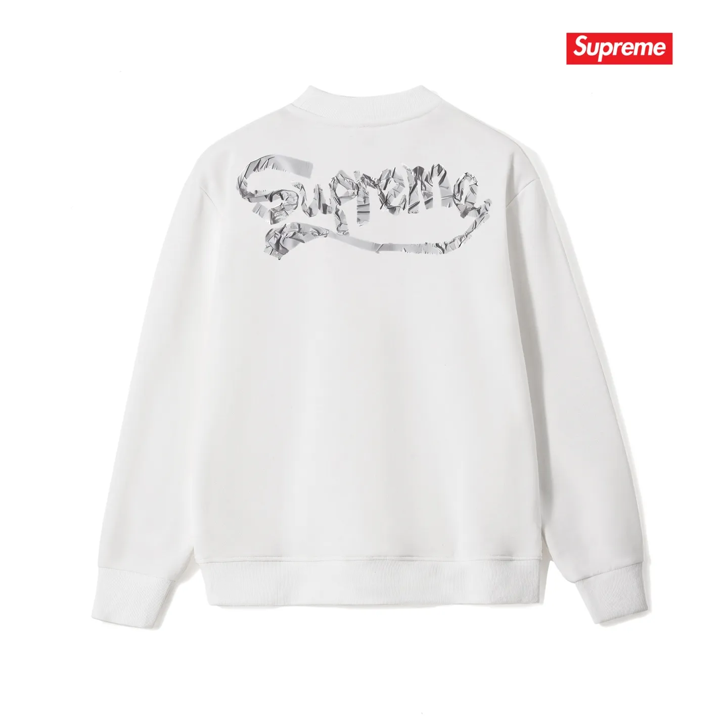 Style No. S1216 #terryp150💰 Velvet 160💰 Sup 80SS Tape Tee Logo printed round neck sweatshirt on the back Made of 400g large terry (drop shoulder large version) fabric, soft texture and no pilling Imported environmentally friendly printing glue The pattern is bright and three-dimensional Quality 💥Same style for men and women The upper body is trendy Color: black white gray Size: S M L XL XXL