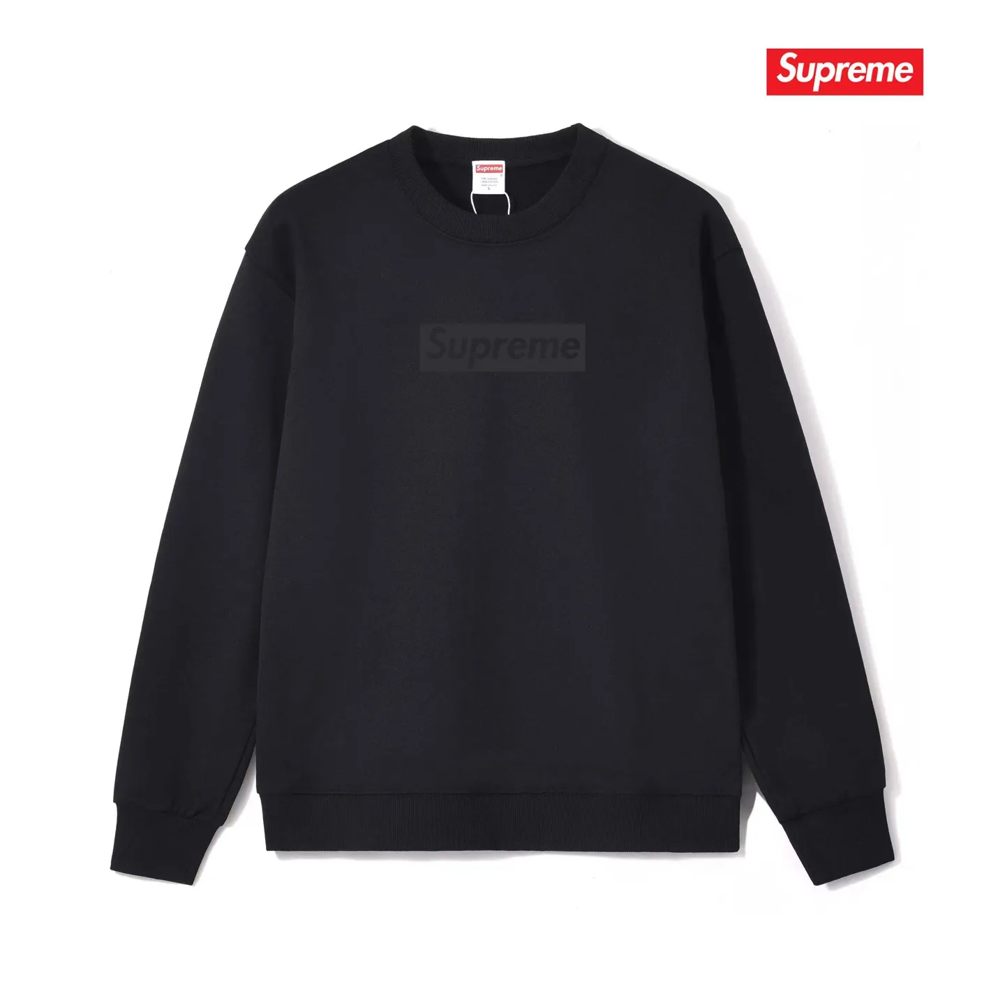 Style No. S1229 #terry p150💰 Velvet 160💰 Sup 76SS Tonal Box Logo Tee Same color Bogo round neck sweatshirt Made of 400 grams of large terry (drop shoulder large version) fabric, soft texture and no pilling Imported environmentally friendly printing glue The pattern is bright and three-dimensional Quality 💥Same style for men and women The upper body is fashionable Color: black white gray Size: S M L XL XXL