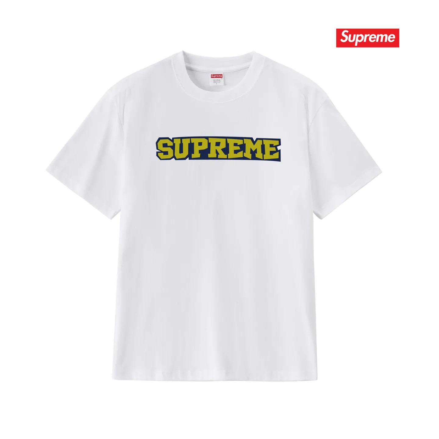 S230 P110💰 Supreme 25SS Satin Applique S/S Top printed LOGO short sleeves, loose fit, made of 260g combed cotton double yarn, all three standards from fabrics to accessories, ZP, imported Matsui company slurry printing will never crack, the whole piece adopts three-needle five-thread process. The neckline-shoulder seam-sleeve seam is double-lined, looks more three-dimensional and textured) and the original version has the same craftsmanship, classic version Feel free to compare zp. The whole piece adopts three-needle five-thread craftsmanship (neckline-shoulder seam-sleeve seam double thread, which looks more three-dimensional and textured). It has the same craftsmanship as the original original, classic version. Color: black, white, light gray, pink, navy. Size: S M L XL XXL
