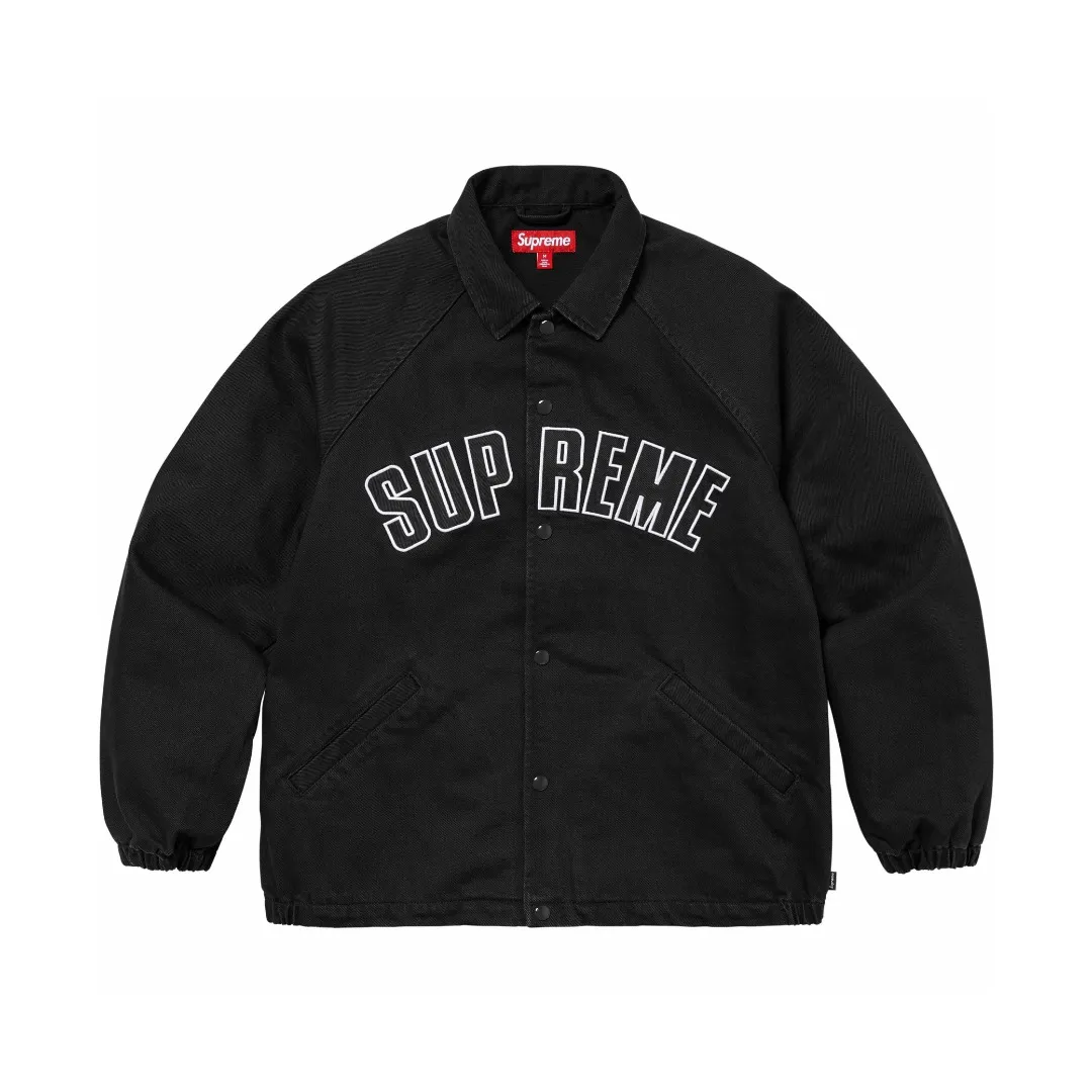 🅿️380 S266 top version Supreme 24ss CRACKED COACHES JACKET micro-label embroidered letter jacket. Fabric: ZP test, custom weaving and dyeing, pure cotton 600G pure cotton main fabric. Technology: large area of embroidery letters on the front. Imported Behringer embroidery machine operation, exquisite and perfect presentation. Customized ZP main logo/washing water label/tag/packaging bag (equipped with extra large thickened handbag) Color: black sapphire blue Size: S~XL