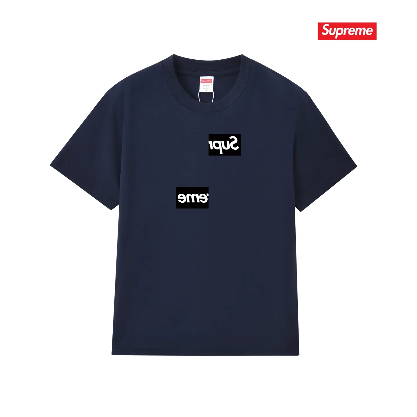 S220 P110💰 Sp joint limited edition chest asymmetrical box print men's and women's summer round neck short-sleeved T-shirt. Loose fit. Made of 260g combed cotton double yarn. From fabric to accessories, all three standards are complete and follow ZP. Imported Matsui company's slurry printing will never crack. The whole piece adopts three-needle five-thread technology. The neckline-shoulder seam-sleeve seam is double-lined, which looks more three-dimensional and textured.) The same process as the original version, classic version Feel free to compare zp. The whole piece adopts three-needle five-thread craftsmanship (neckline-shoulder seam-sleeve seam double thread, which looks more three-dimensional and textured). It has the same craftsmanship as the original original, classic version. Color: black, white, light gray, pink, navy. Size: S M L XL XXL