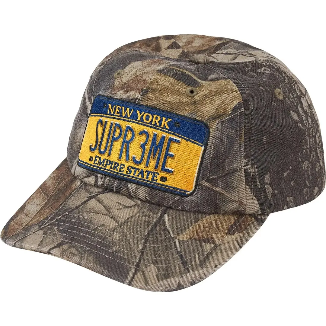 🅿️140 N031 Sup License Plate 6-Panel License Plate Embroidered Peaked Baseball Cap Black Camouflage Blue Red