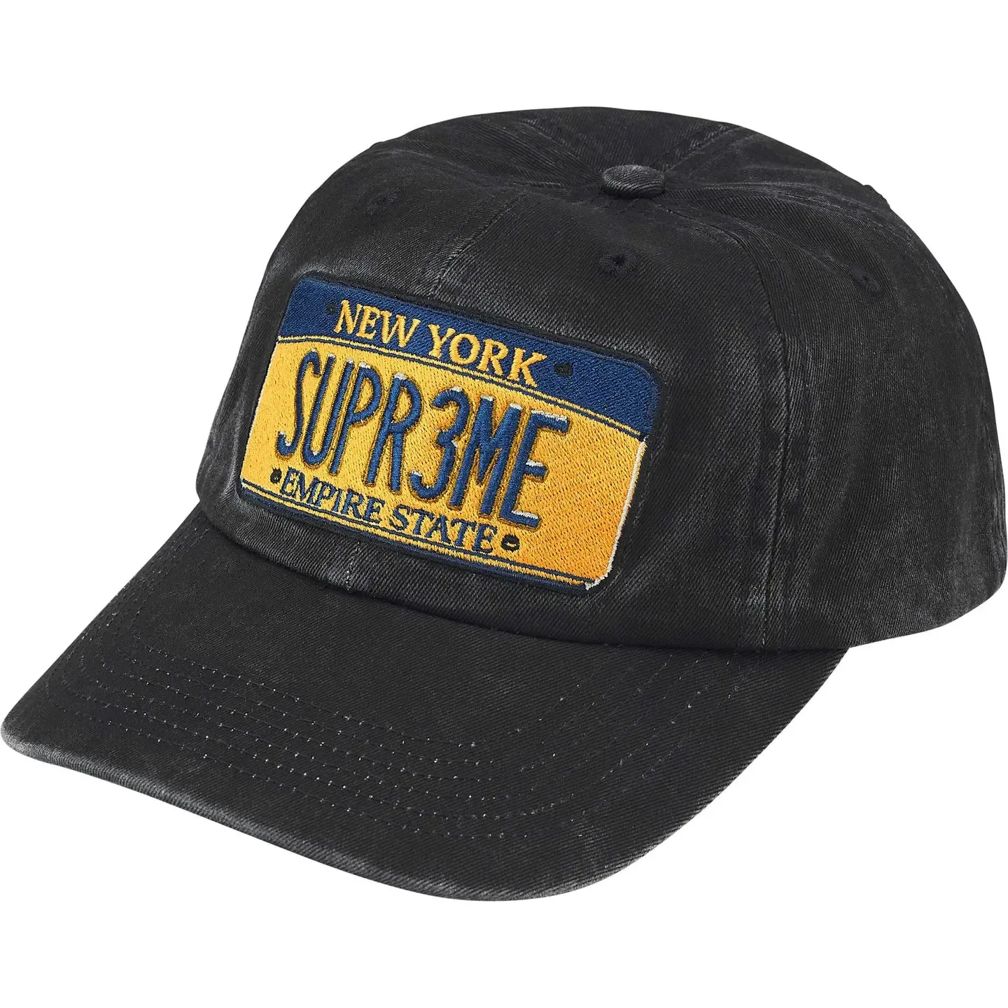 🅿️140 N031 Sup License Plate 6-Panel License Plate Embroidered Peaked Baseball Cap Black Camouflage Blue Red