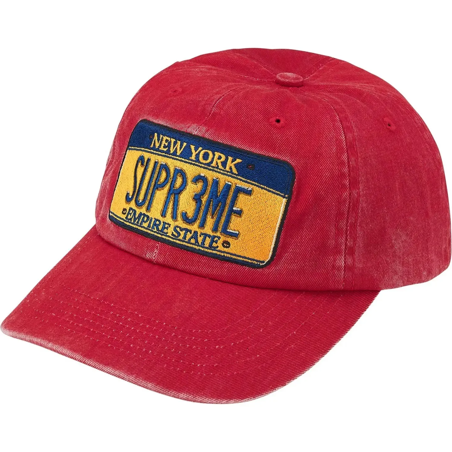 🅿️140 N031 Sup License Plate 6-Panel License Plate Embroidered Peaked Baseball Cap Black Camouflage Blue Red