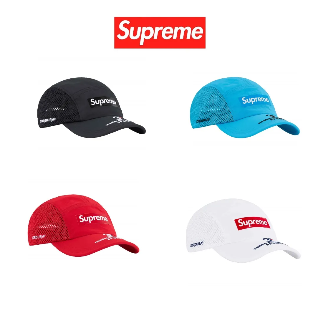 🅿️140 S177 Supreme 24ss Mesh Side Panel Camp Cap Color: Black White Red Blue