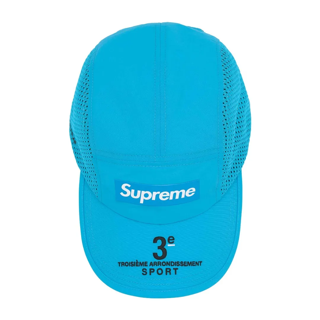 🅿️140 S177 Supreme 24ss Mesh Side Panel Camp Cap Color: Black White Red Blue