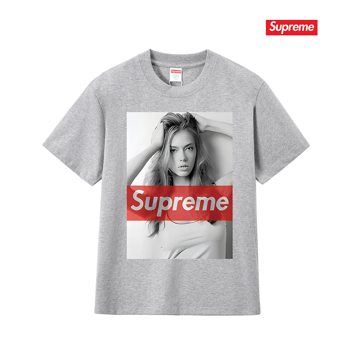 S205 P110💰 Summer new fashion brand pure cotton beauty picture short-sleeved men's and women's T-shirt round neck casual loose couple style loose fit using 260 grams of combed cotton double yarn from fabric to accessories, all three standards are complete and ZP imported Matsui Company's slurry printing will never crack The whole piece adopts three-needle five-thread technology (neckline-shoulder seam-sleeve seam double line, looks more three-dimensional and textured) and the original original craftsmanship, classic version Feel free to compare zp. The whole piece adopts three-needle five-thread craftsmanship (neckline-shoulder seam-sleeve seam double thread, which looks more three-dimensional and textured). It has the same craftsmanship as the original original, classic version. Color: black, white, light gray, pink, navy. Size: S M L XL XXL