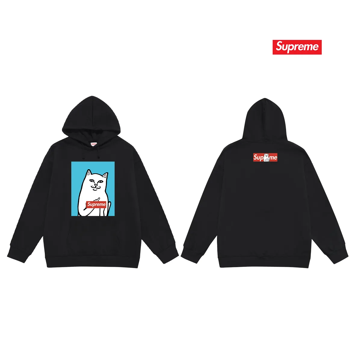 Style number S2232 #terry P160💰 plus velvet P170💰 Sup spoof the little bitch middle finger trendy brand hooded sweatshirt. Made of 400g large terry 430g silver fox velvet (off-shoulder large version) fabric. The texture is soft and non-pilling. Imported environmentally friendly printing glue. The pattern is bright and three-dimensional. Quality 💥Same style for men and women. The upper body is trendy. Color: black white gray Size: S M L XL XXL