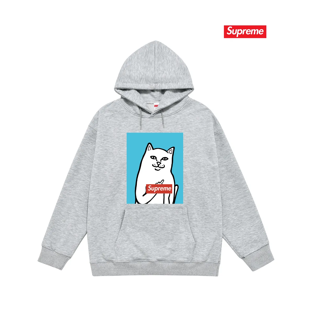 Style number S2232 #terry P160💰 plus velvet P170💰 Sup spoof the little bitch middle finger trendy brand hooded sweatshirt. Made of 400g large terry 430g silver fox velvet (off-shoulder large version) fabric. The texture is soft and non-pilling. Imported environmentally friendly printing glue. The pattern is bright and three-dimensional. Quality 💥Same style for men and women. The upper body is trendy. Color: black white gray Size: S M L XL XXL