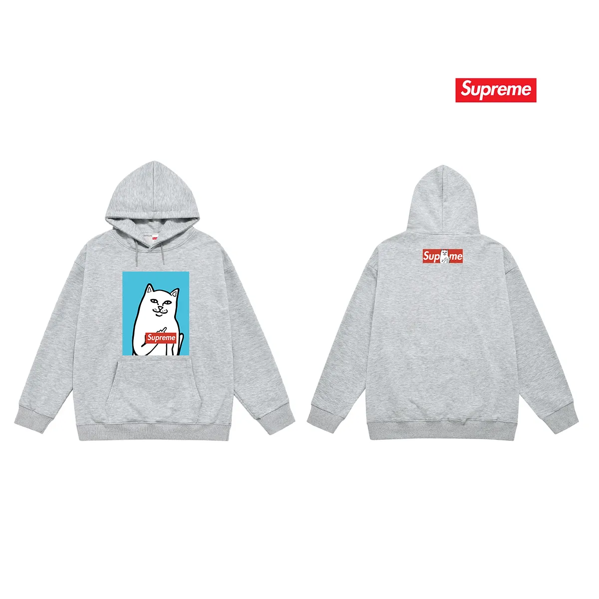 Style number S2232 #terry P160💰 plus velvet P170💰 Sup spoof the little bitch middle finger trendy brand hooded sweatshirt. Made of 400g large terry 430g silver fox velvet (off-shoulder large version) fabric. The texture is soft and non-pilling. Imported environmentally friendly printing glue. The pattern is bright and three-dimensional. Quality 💥Same style for men and women. The upper body is trendy. Color: black white gray Size: S M L XL XXL