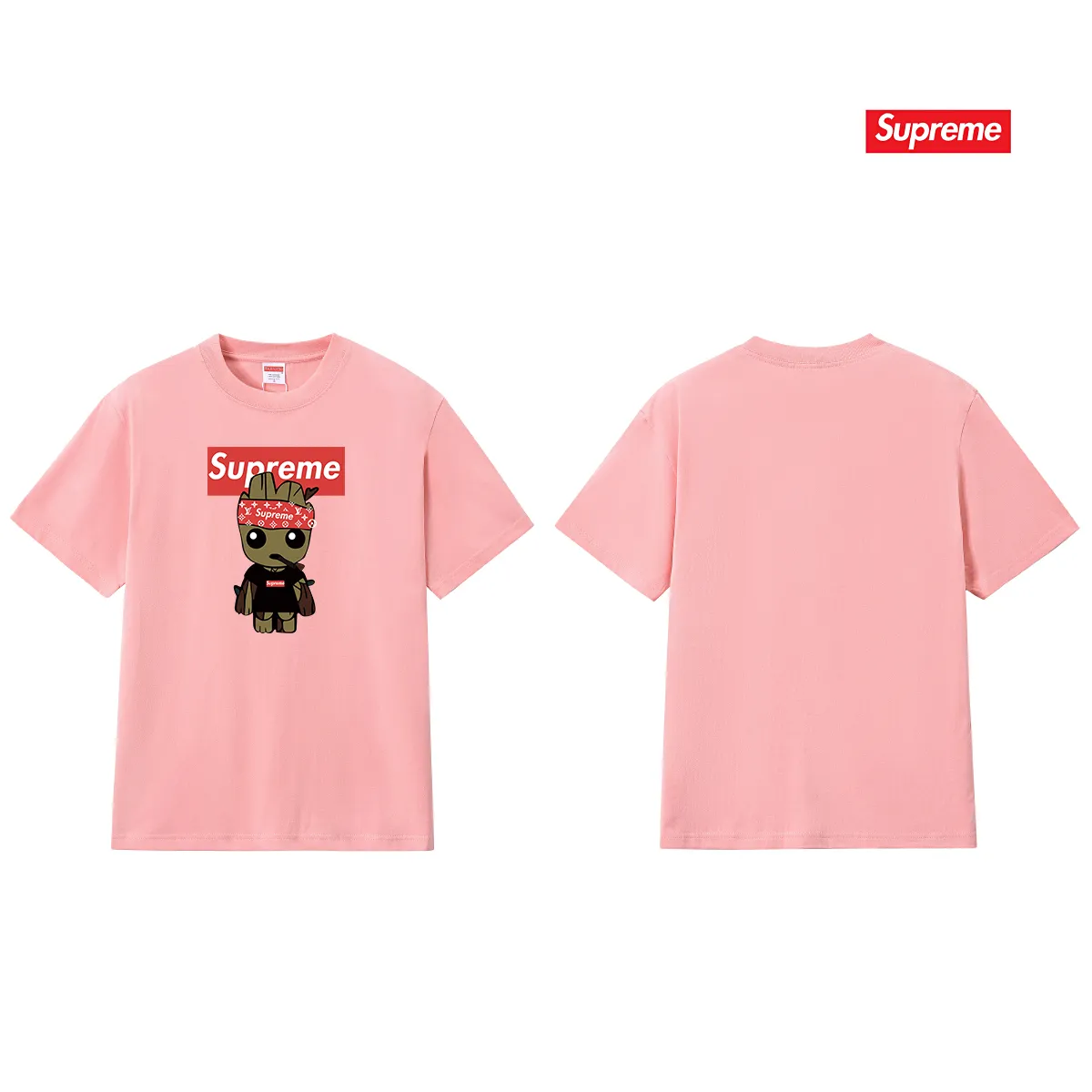 S164 P110💰 Sup Cartoon animation printed short-sleeved T-shirt, loose round neck pure cotton half-sleeved shirt, loose fit, made of 260g combed cotton double yarn, all three standards from fabric to accessories, ZP, imported Matsui company slurry printing will never crack, the whole piece adopts three-needle five-thread process. The neckline-shoulder seam-sleeve seam is double-lined, looks more three-dimensional and textured) The same process as the original version, classic version Feel free to compare zp. The whole piece adopts three-needle five-thread craftsmanship (neckline-shoulder seam-sleeve seam double thread, which looks more three-dimensional and textured). It has the same craftsmanship as the original original, classic version. Color: black, white, light gray, navy blue, pink. Size: S M L XL XXL