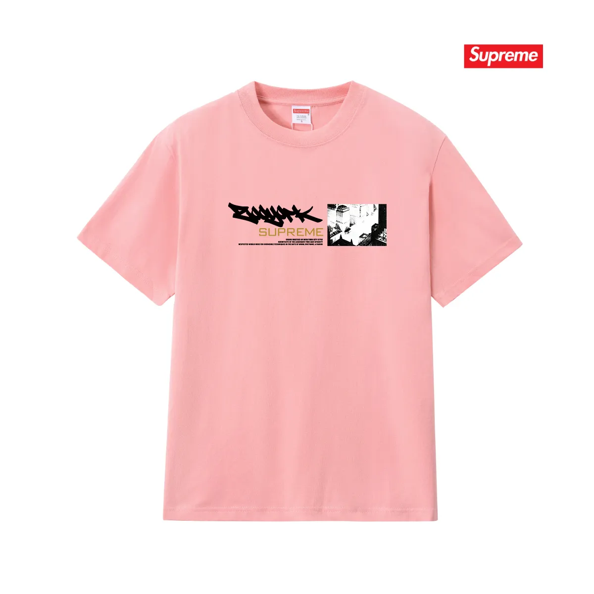 S234 P110💰 Supreme Zoo York joint model SS25 WEEK17 Dynasty Tee versatile short-sleeved T-shirt with printed pattern on the chest. Same style for men and women. Loose fit. Made of 260g combed cotton double yarn. From fabrics to accessories, all three standards are complete and follow ZP. Imported Matsui company slurry printing will never crack. The whole piece is made with a three-needle five-thread process. The neckline-shoulder seam-sleeve seam is double-lined, and it looks more three-dimensional and textured. The process is the same as the authentic original version. The classic version. Feel free to compare zp. The whole piece is made of a three-needle five-thread process. The neckline-shoulder seam-sleeve seam is double-threaded, which looks more three-dimensional and textured. The process is the same as the authentic original version. The classic version. Color: Black White Light Gray Pink Navy Size: S M L XL XXL