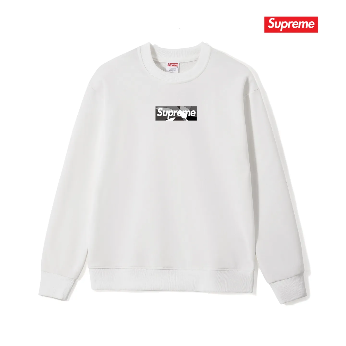 Style No. S1074 #terry p150💰 Velvet 160💰 Supreme Week 16 x Emilio Pucci joint model Box Logo Tee Logo printed round neck sweatshirt Made of 400 grams of large terry (off-shoulder large version) fabric, soft texture and no pilling Imported environmentally friendly printing glue The pattern is bright and three-dimensional Quality 💥Same style for men and women The upper body is trendy Color: black white gray Size: S M L XL XXL