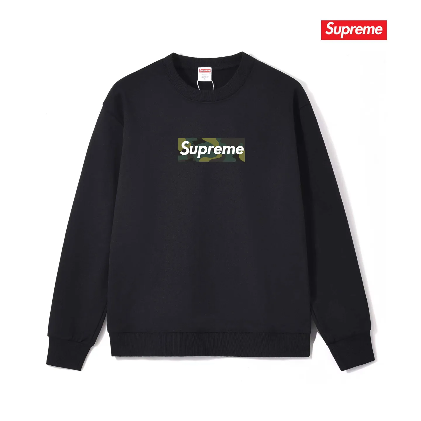 Style No. S1067 #terry p150💰 Velvet 160💰 Supreme FW23 Autumn and Winter Series Solid color logo on the chest Round neck sweatshirt Made of 400 grams of large terry (drop shoulder large version) fabric Soft texture without pilling Imported environmentally friendly printing glue The pattern is bright and three-dimensional Quality💥Same style for men and women The upper body is trendy Color: black white gray Size: S M L XL XXL