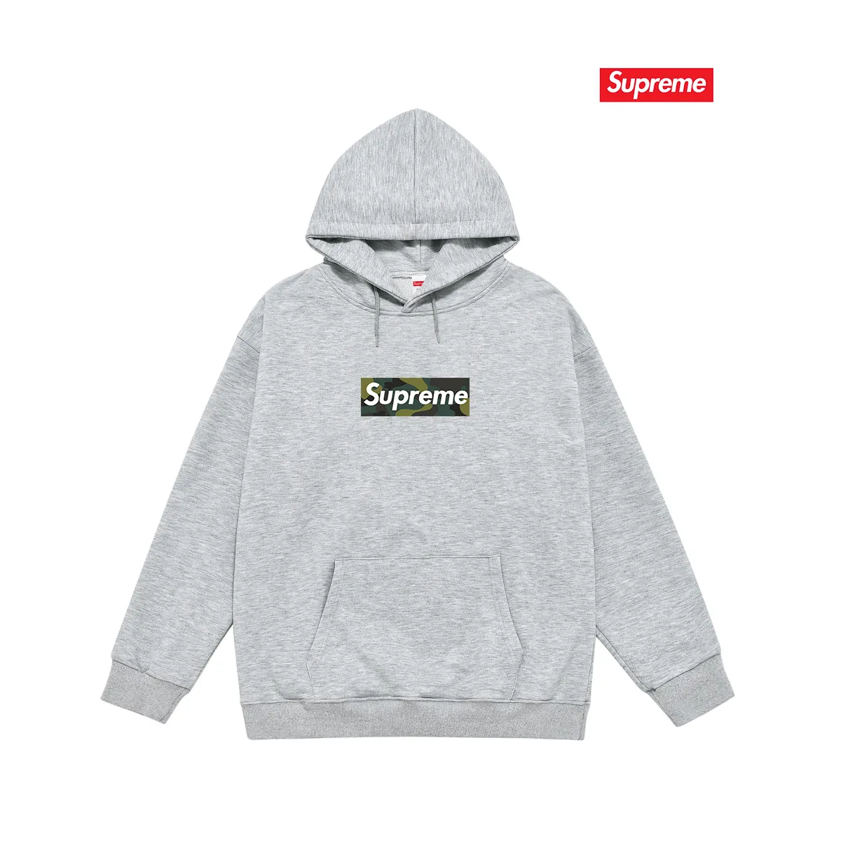 Style No. S2067 #terry P160💰 Velvet P170💰 Supreme FW23 Autumn and Winter Series Solid color hooded sweatshirt with chest logo Made of 400g large terry 430g silver fox velvet (drop shoulder large version) fabric Soft and non-pilling texture Imported environmentally friendly printing glue The pattern is bright and three-dimensional Quality 💥Same style for men and women The upper body is trendy Color: black white gray Size: S M L XL XXL