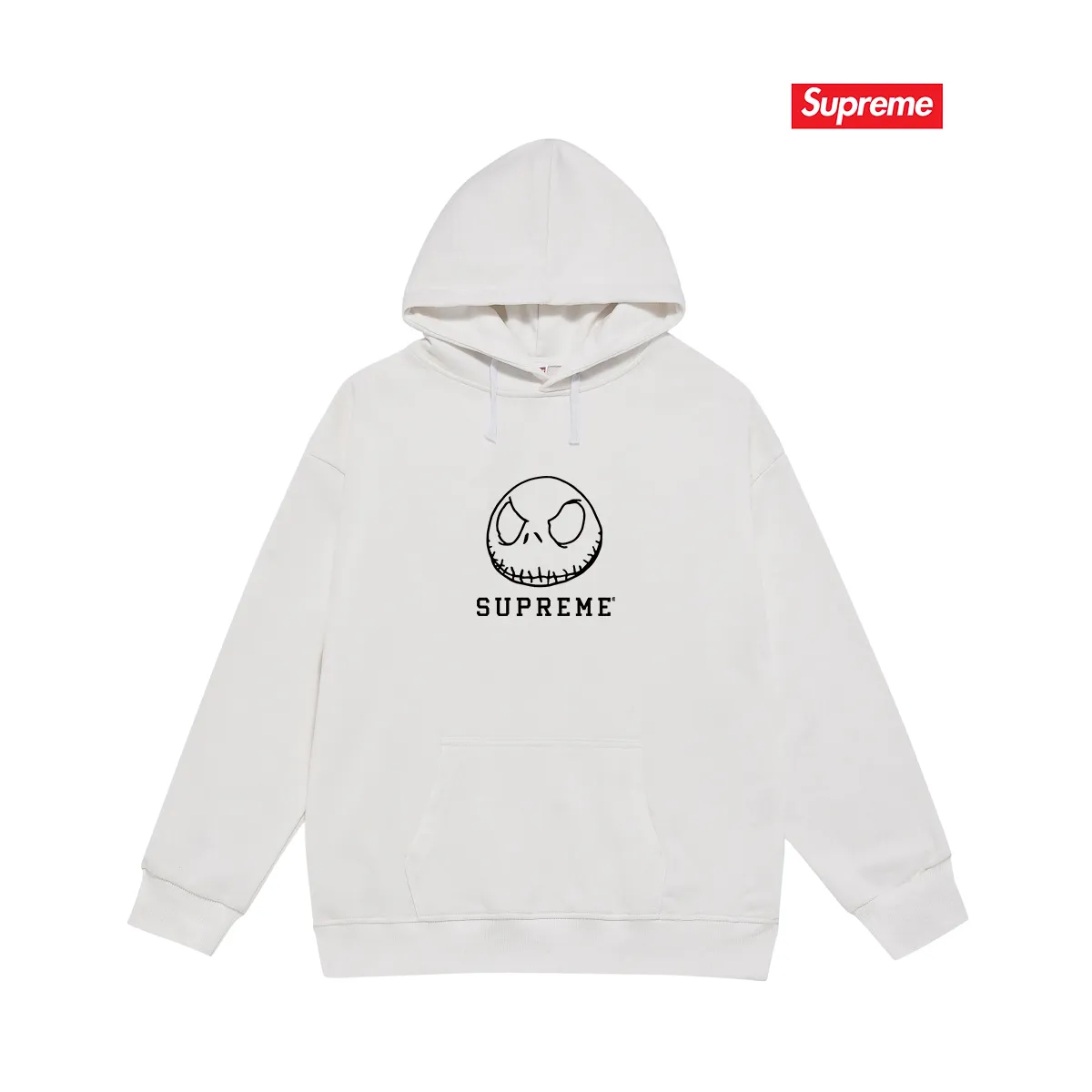 Style No. S2136 #terry P160💰 Velvet P170💰 Sup76FW SKELETON TEE Cartoon skull pattern printed hooded sweatshirt Made of 400g large terry 430g silver fox velvet (drop shoulder large version) fabric, soft texture and no pilling Imported environmentally friendly printing glue The pattern is bright and three-dimensional Quality 💥Same style for men and women The upper body is trendy Color: black white gray Size: S M L XL XXL
