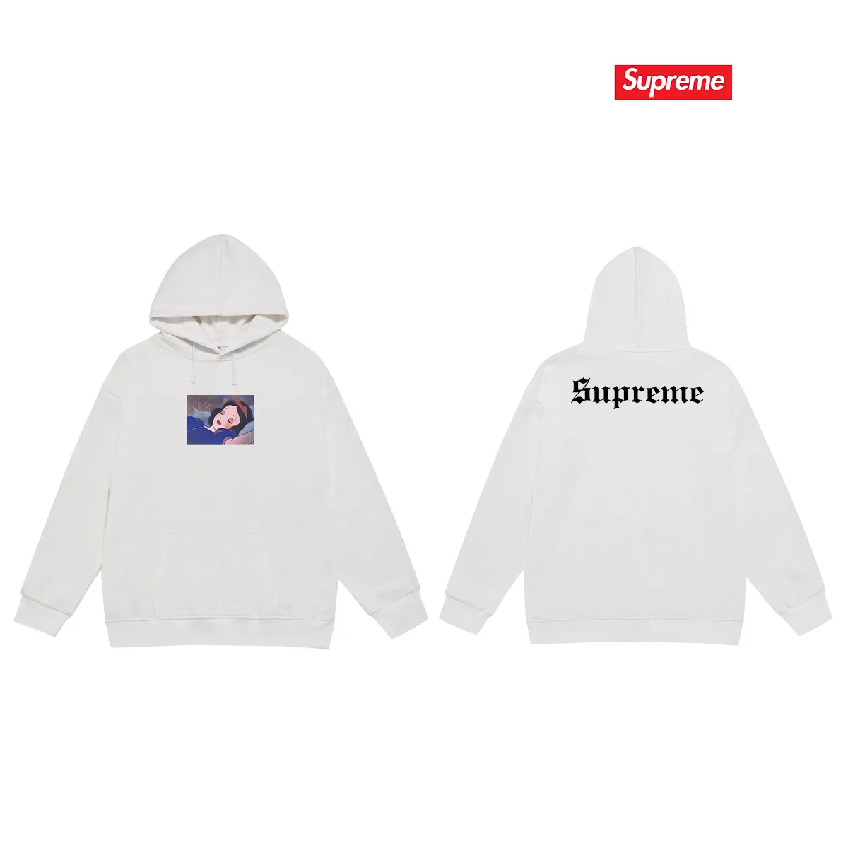 Style No. S2169 #terry P160💰 Velvet P170💰 Sup portrait letter print hooded sweatshirt Made of 400g large terry 430g silver fox velvet (drop shoulder large version) fabric, soft texture and no pilling Imported environmentally friendly printing glue The pattern is bright and three-dimensional Quality 💥Same style for men and women The upper body is trendy Color: black white gray Size: S M L XL XXL