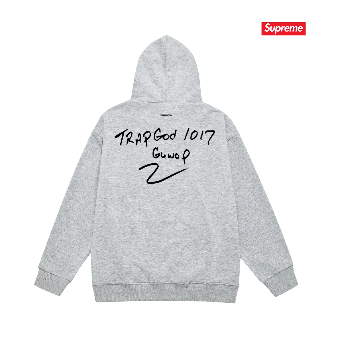 Style No. S2199 #terry P160💰 Velvet P170💰 SUP FW16 Kuci Mane Tee White character hooded sweatshirt Made of 400g large terry 430g silver fox velvet (off-shoulder large version) fabric, soft texture and no pilling Imported environmentally friendly printing glue The pattern is bright and three-dimensional Quality 💥Same style for men and women The upper body is trendy Color: black white gray Size: S M L XL XXL