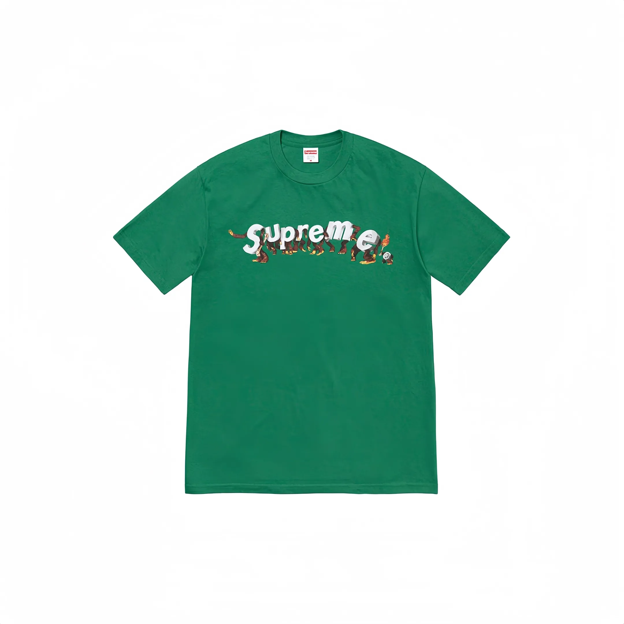 #S38 P110💰 Supreme Week 8 Apes Tee Apes logo letter printed round neck short-sleeved T-shirt is made of 260 grams of combed cotton double yarn. From fabrics to accessories, all three standards are complete and follow ZP. Imported Matsui company's slurry printing will never crack. The whole piece is made of three-needle five-thread technology. The neckline-shoulder seam-sleeve seam is double-lined, which looks more three-dimensional and textured.) The same process as the original version, classic version Feel free to compare zp. The whole piece adopts three-needle five-thread craftsmanship. The neckline-shoulder seam-sleeve seam is double-threaded, which looks more three-dimensional and textured.) It has the same craftsmanship as the authentic original, classic version. Color: navy blue, green, white, black, orange. Size: S M L XL XXL