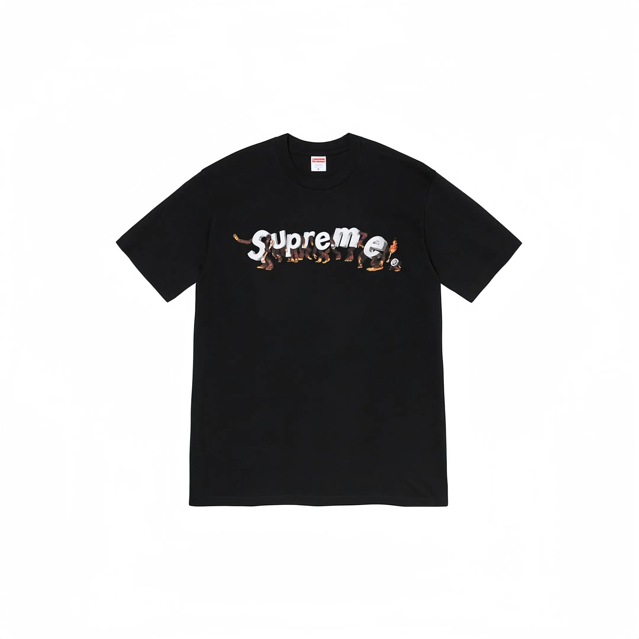 #S38 P110💰 Supreme Week 8 Apes Tee Apes logo letter printed round neck short-sleeved T-shirt is made of 260 grams of combed cotton double yarn. From fabrics to accessories, all three standards are complete and follow ZP. Imported Matsui company's slurry printing will never crack. The whole piece is made of three-needle five-thread technology. The neckline-shoulder seam-sleeve seam is double-lined, which looks more three-dimensional and textured.) The same process as the original version, classic version Feel free to compare zp. The whole piece adopts three-needle five-thread craftsmanship. The neckline-shoulder seam-sleeve seam is double-threaded, which looks more three-dimensional and textured.) It has the same craftsmanship as the authentic original, classic version. Color: navy blue, green, white, black, orange. Size: S M L XL XXL