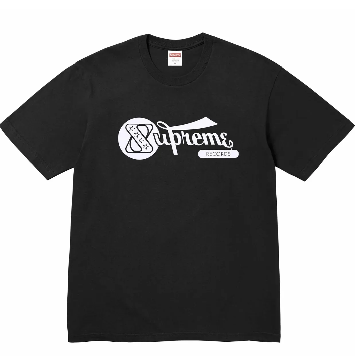 #S129 P110💰 Supreme printed summer heavy trend brand 24ss RECORDS recorded printed short-sleeved T-shirt 260g combed cotton double yarn, all three standards are complete from fabrics to accessories and follow ZP Imported Matsui company's slurry printing will never crack The whole piece adopts three-needle five-thread technology (neckline-shoulder seam-sleeve seam double line, looks more three-dimensional and textured) The same process as the original version, classic version Feel free to compare zp. The whole piece adopts three-needle five-thread craftsmanship. The neckline-shoulder seam-sleeve seam is double-threaded, which looks more three-dimensional and textured.) It has the same craftsmanship as the original original, classic version. Color: Black/White Size: S M L XL XXL