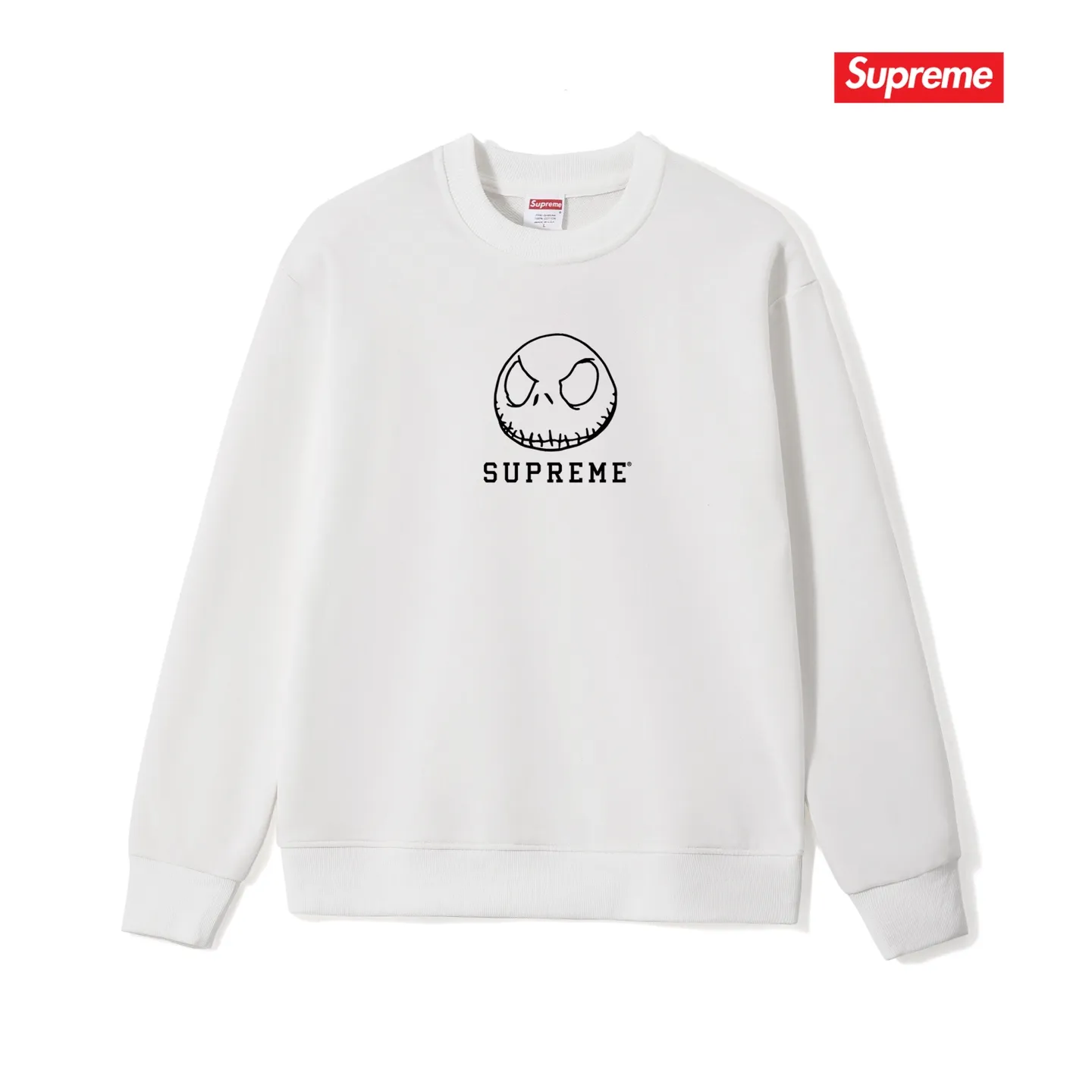 Style No. S1136 #terry p150💰 Velvet 160💰 Sup76FW SKELETON TEE Cartoon skull pattern round neck sweatshirt Made of 400 grams of large terry (drop shoulder large version) fabric, soft texture and no pilling Imported environmentally friendly printing glue The pattern is bright and three-dimensional Quality 💥Same style for men and women The upper body is trendy Color: black white gray Size: S M L XL XXL