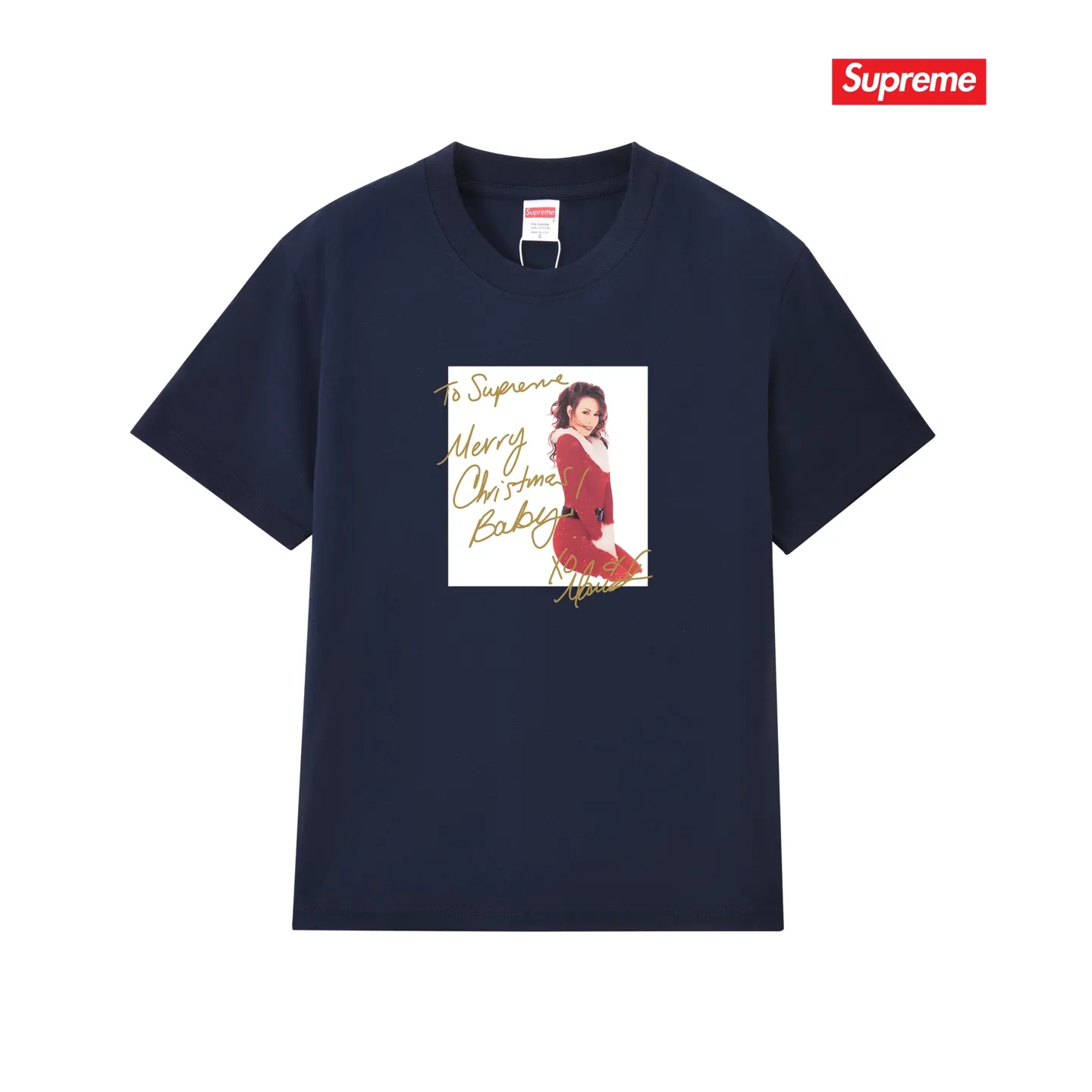 S258 P110💰 Supreme Week 17 Mariah Carey Tee Mariah Carey character print pattern Round neck American trendy T-shirt Same style for men and women Loose fit Made of 260g combed cotton double yarn From fabrics to accessories, all three standards are complete and follow ZP Imported Matsui company slurry printing will never crack The whole piece is made with a three-needle five-thread process. The neckline-shoulder seam-sleeve seam is double-lined, and it looks more three-dimensional and textured. The process is the same as the authentic original version. The classic version. Feel free to compare zp. The whole piece is made of a three-needle five-thread process. The neckline-shoulder seam-sleeve seam is double-threaded, which looks more three-dimensional and textured. The process is the same as the authentic original version. The classic version. Color: Black White Light Gray Pink Navy Size: S M L XL XXL